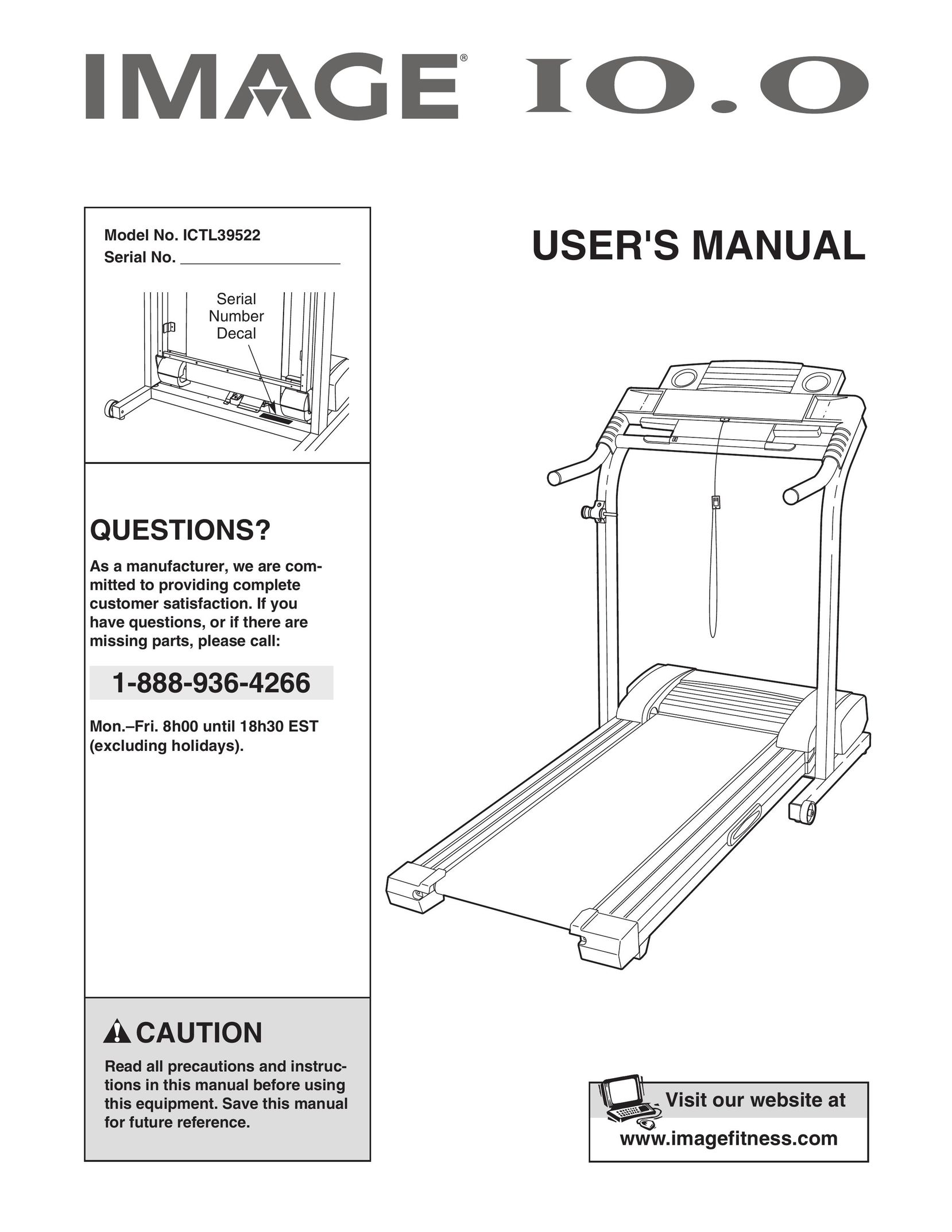 Image ICTL39522 Treadmill User Manual