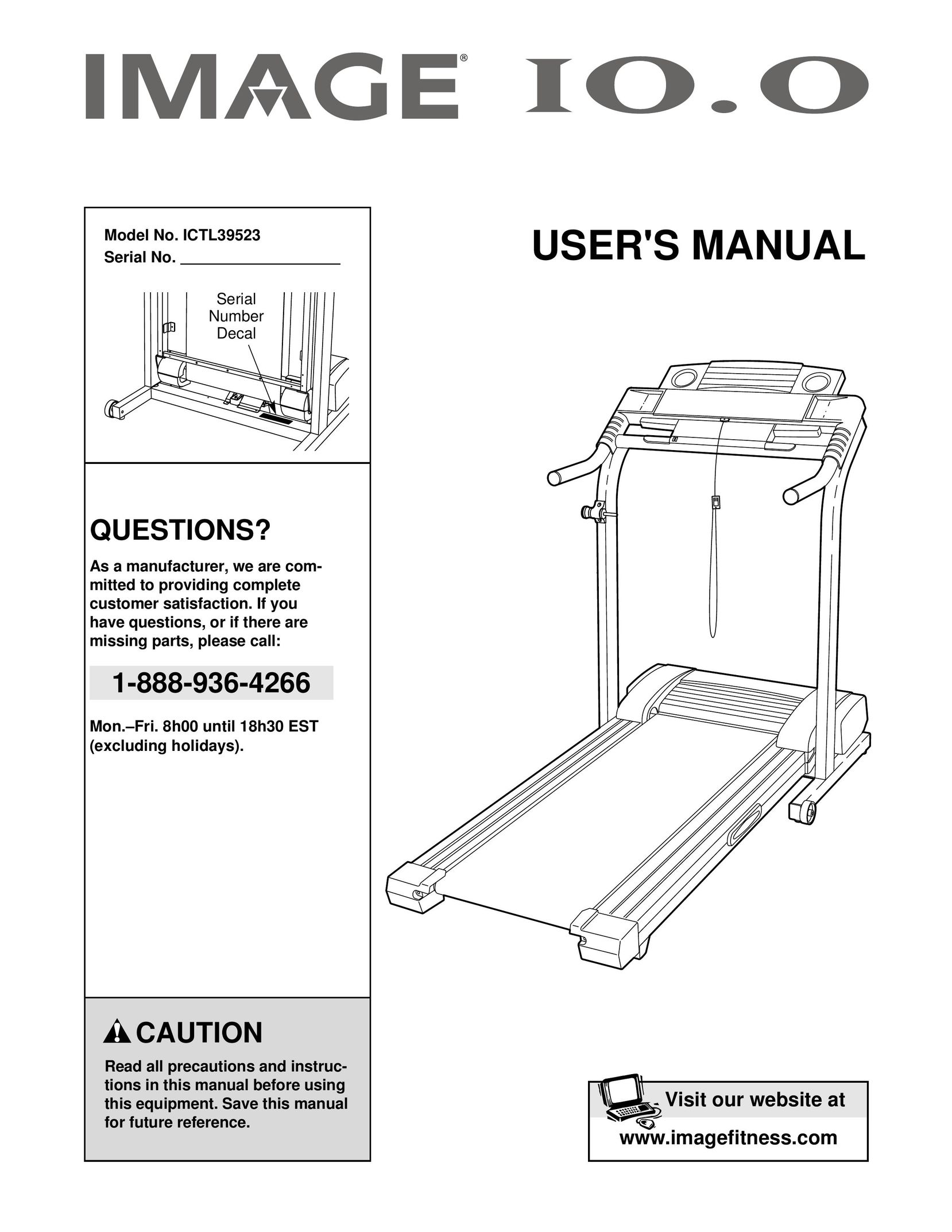 Image ICTL39523 Treadmill User Manual