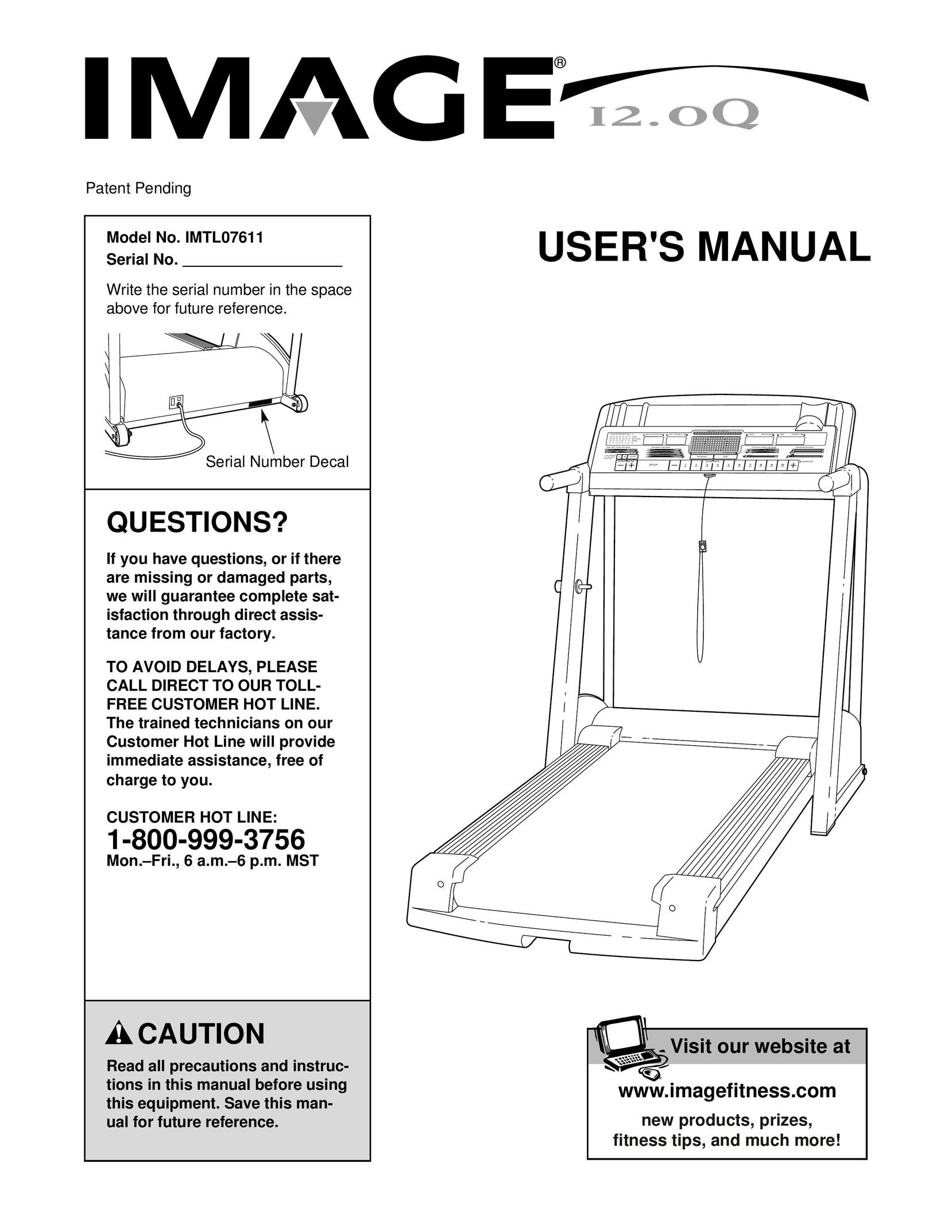 Image IMTL07611 Treadmill User Manual