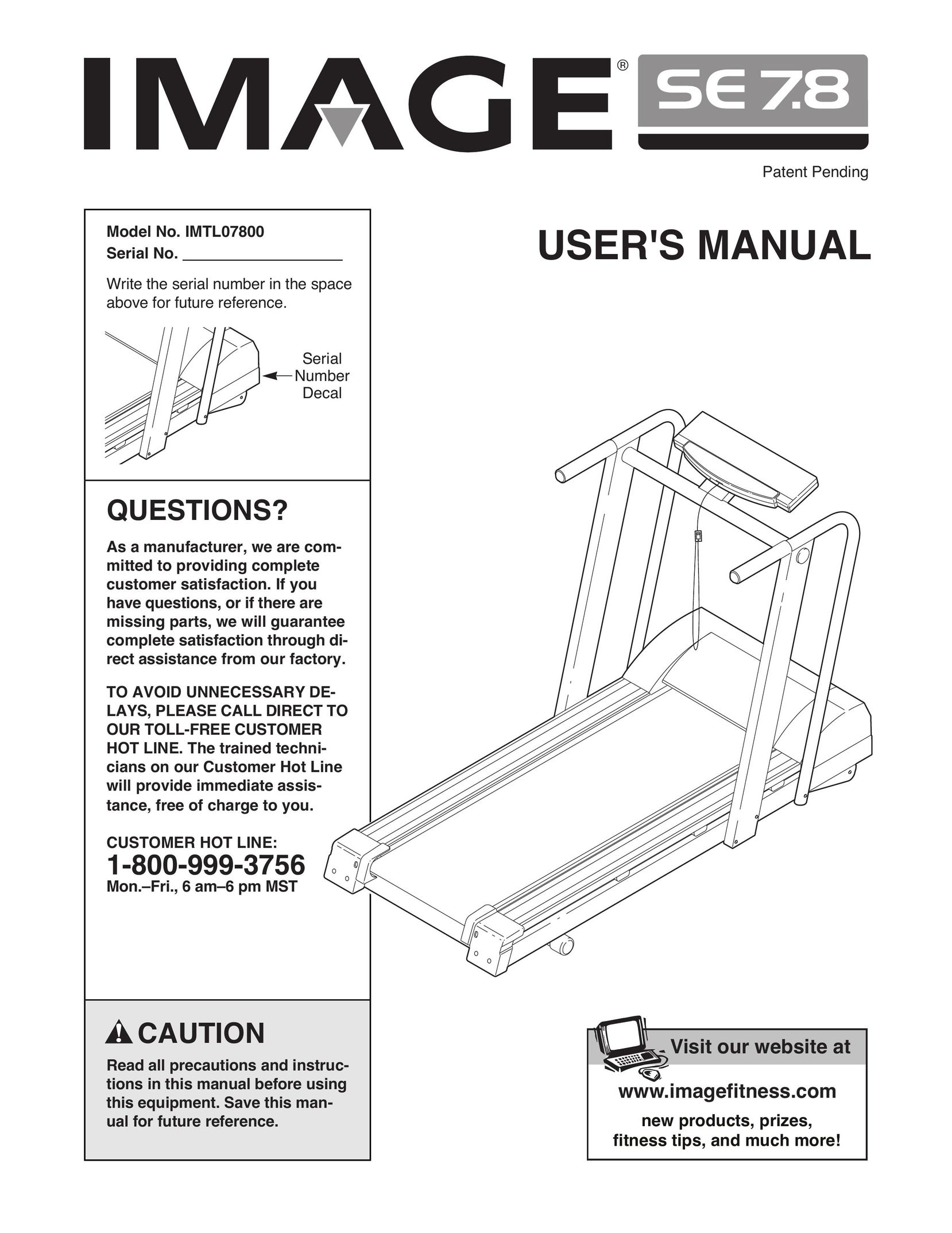 Image IMTL07800 Treadmill User Manual