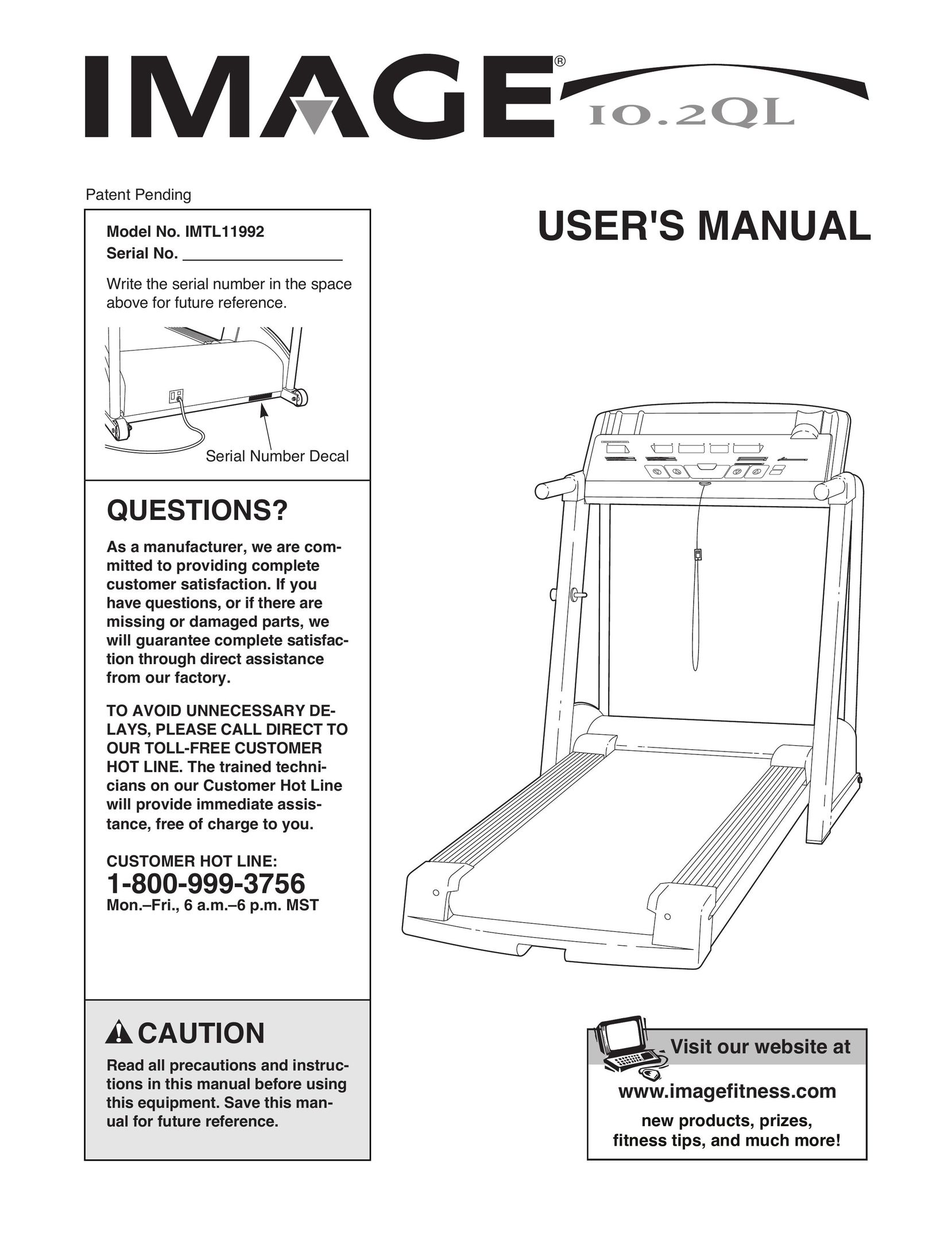 Image IMTL11992 Treadmill User Manual
