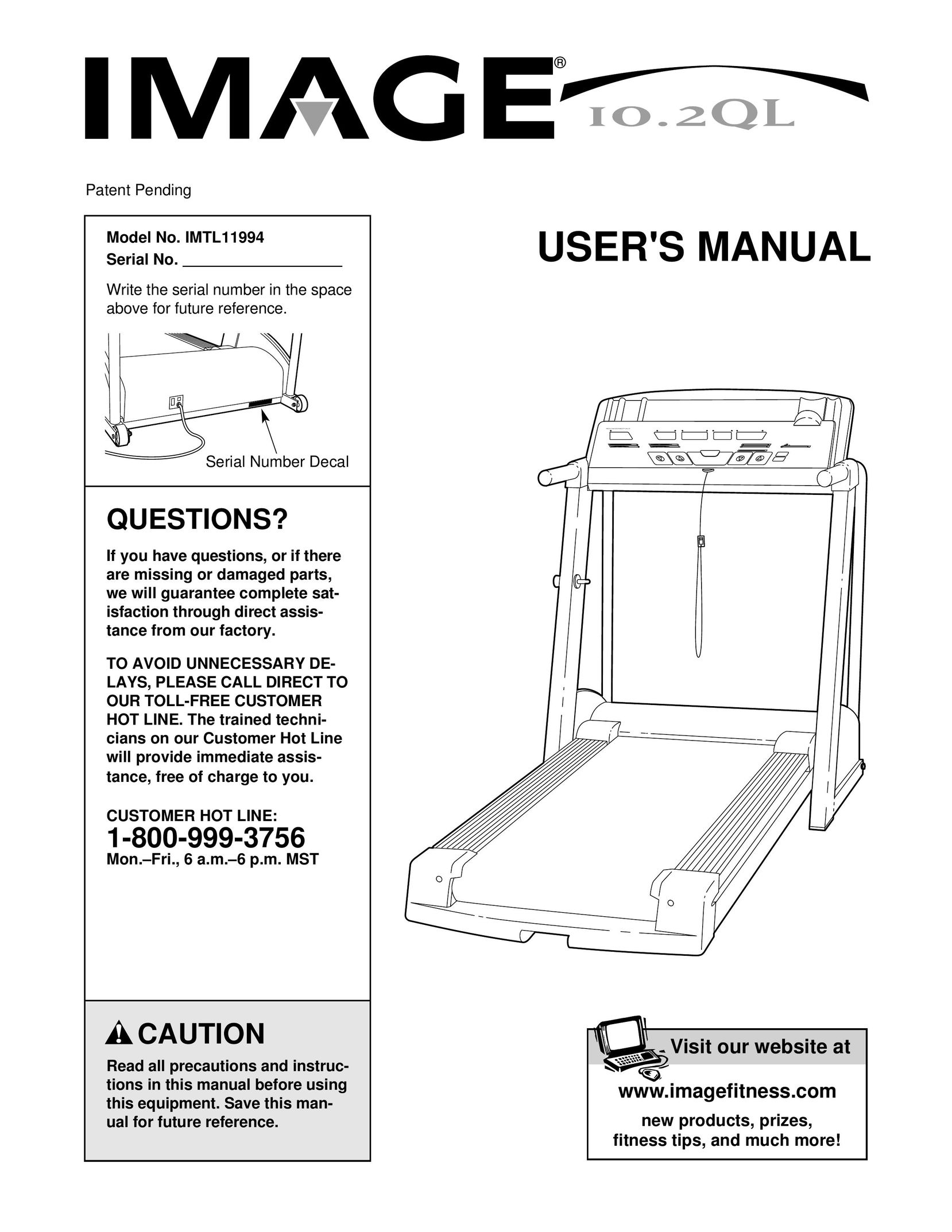 Image IMTL11994 Treadmill User Manual