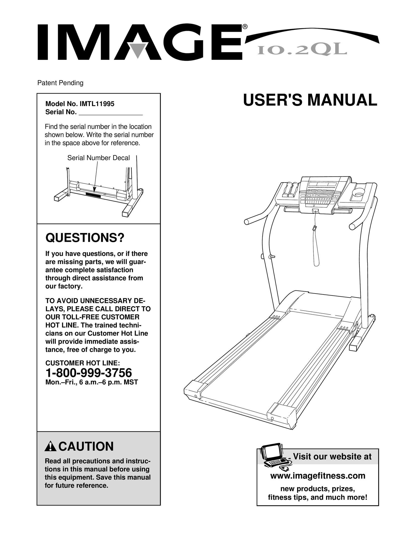 Image IMTL11995 Treadmill User Manual