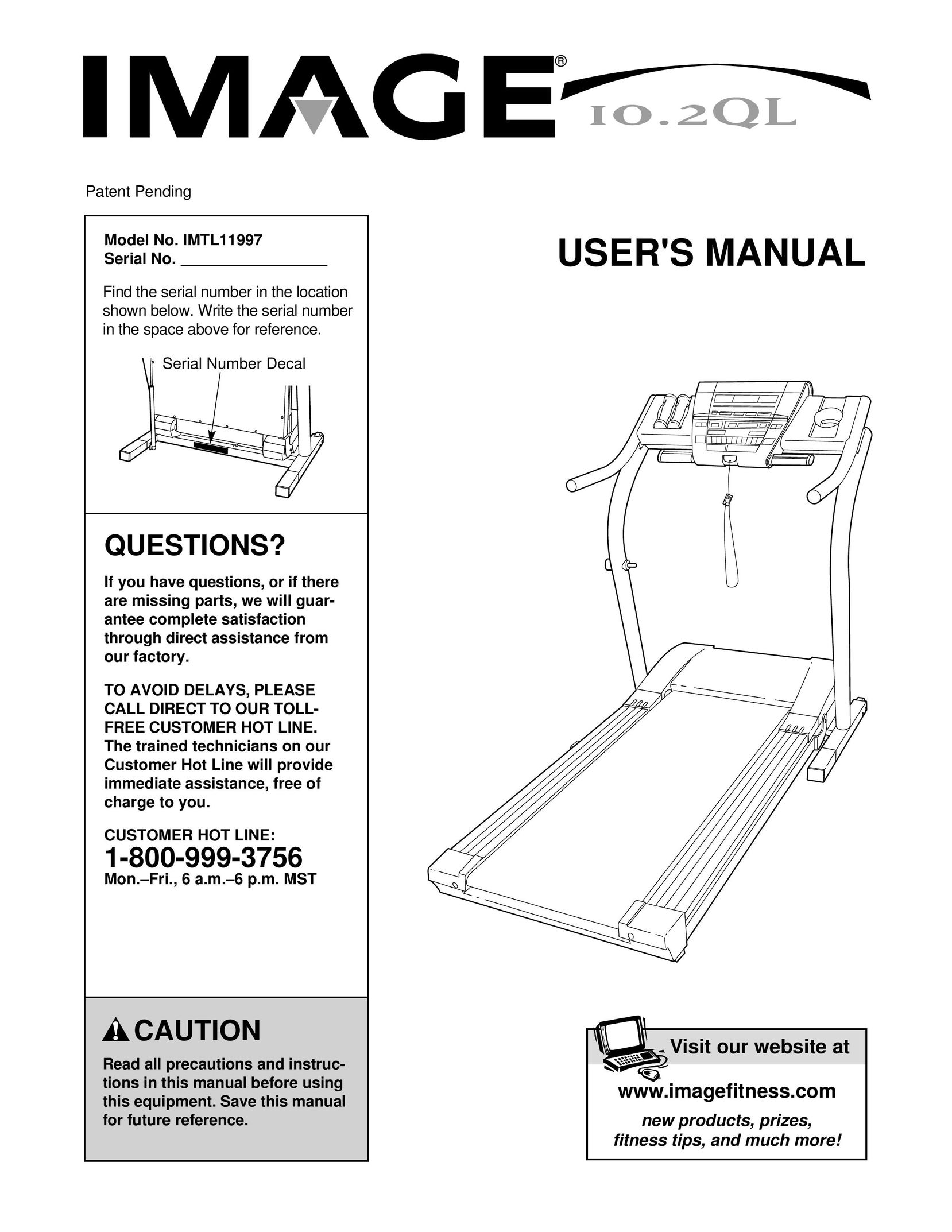Image IMTL11997 Treadmill User Manual