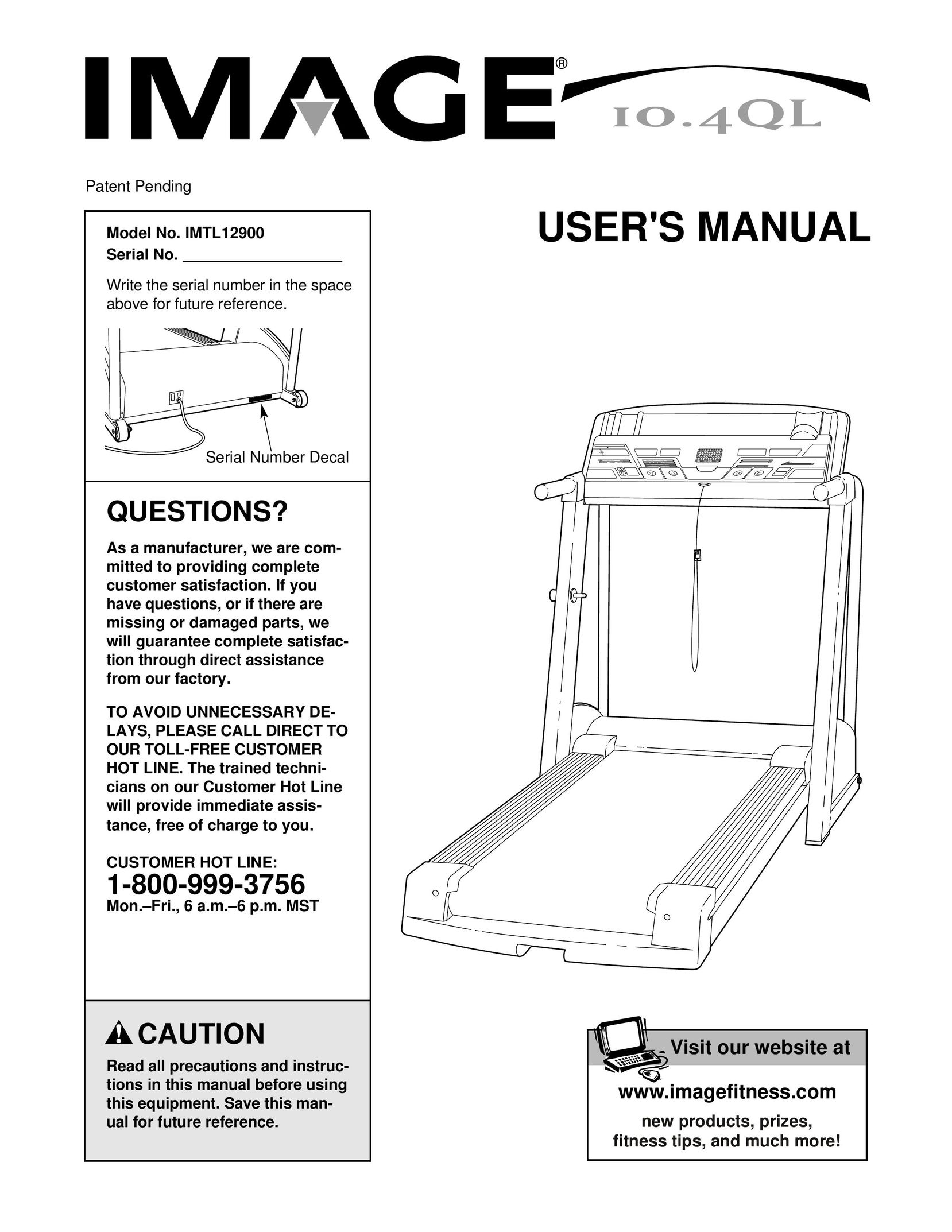 Image IMTL12900 Treadmill User Manual