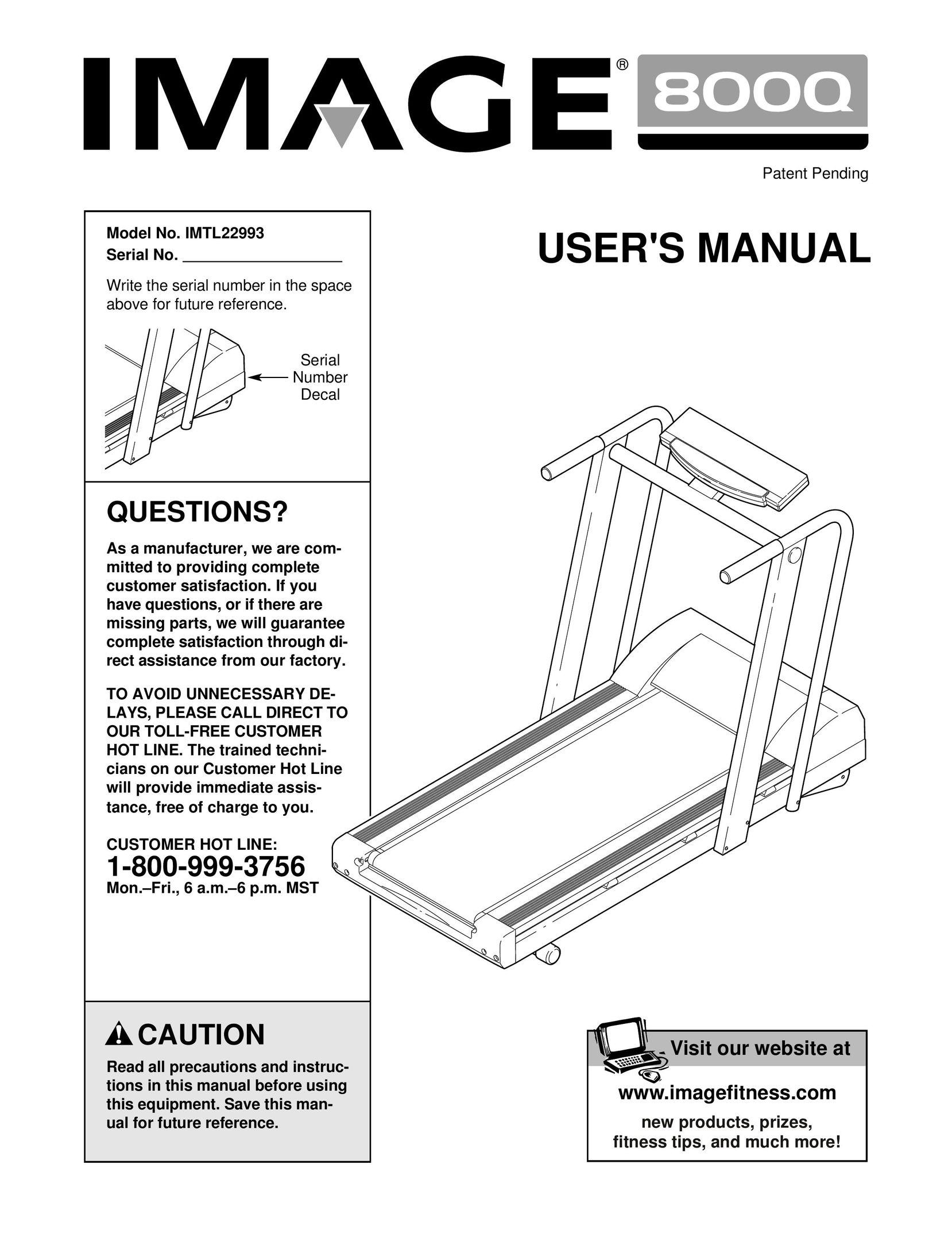 Image IMTL22993 Treadmill User Manual