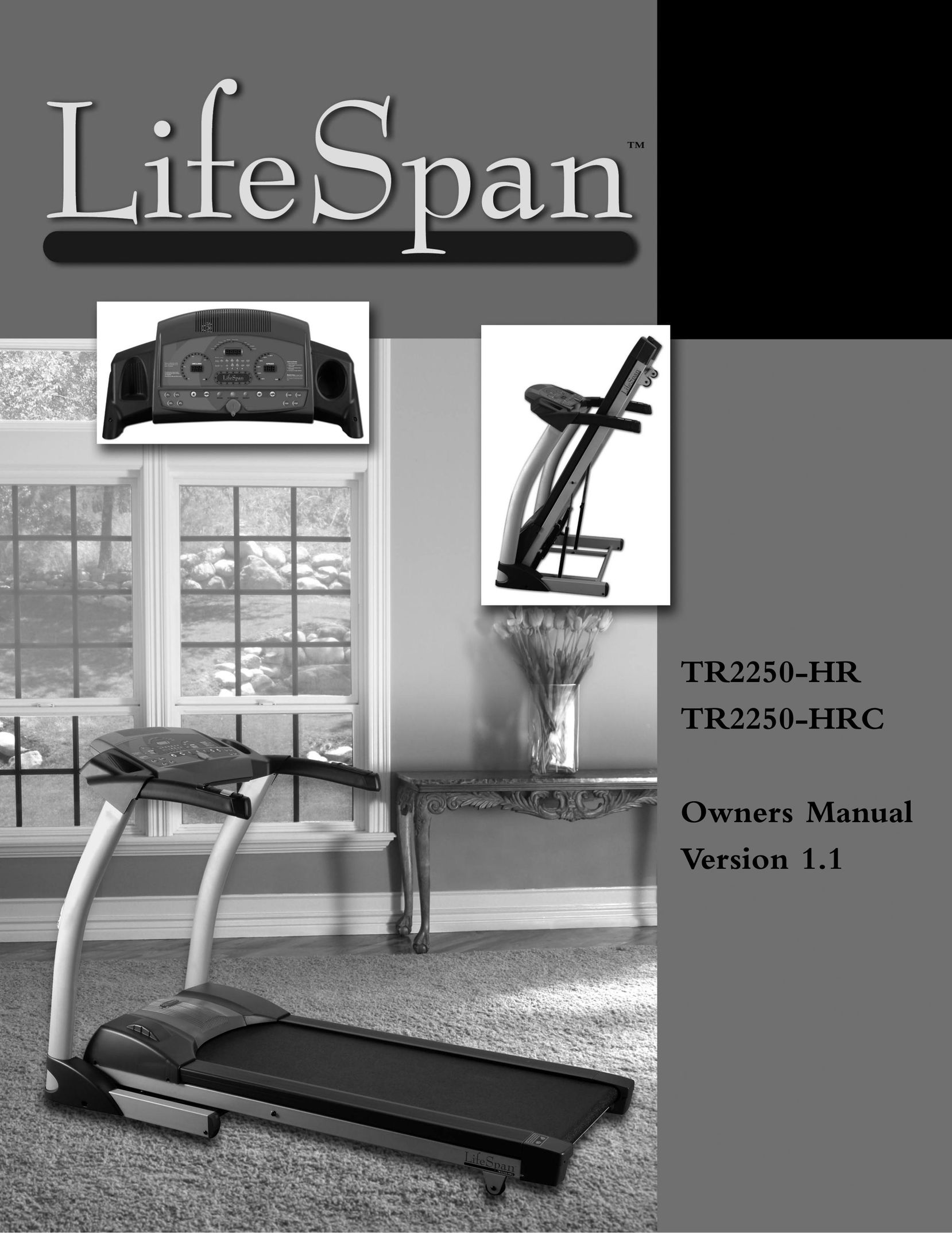 LifeSpan TR2250-HRC Treadmill User Manual
