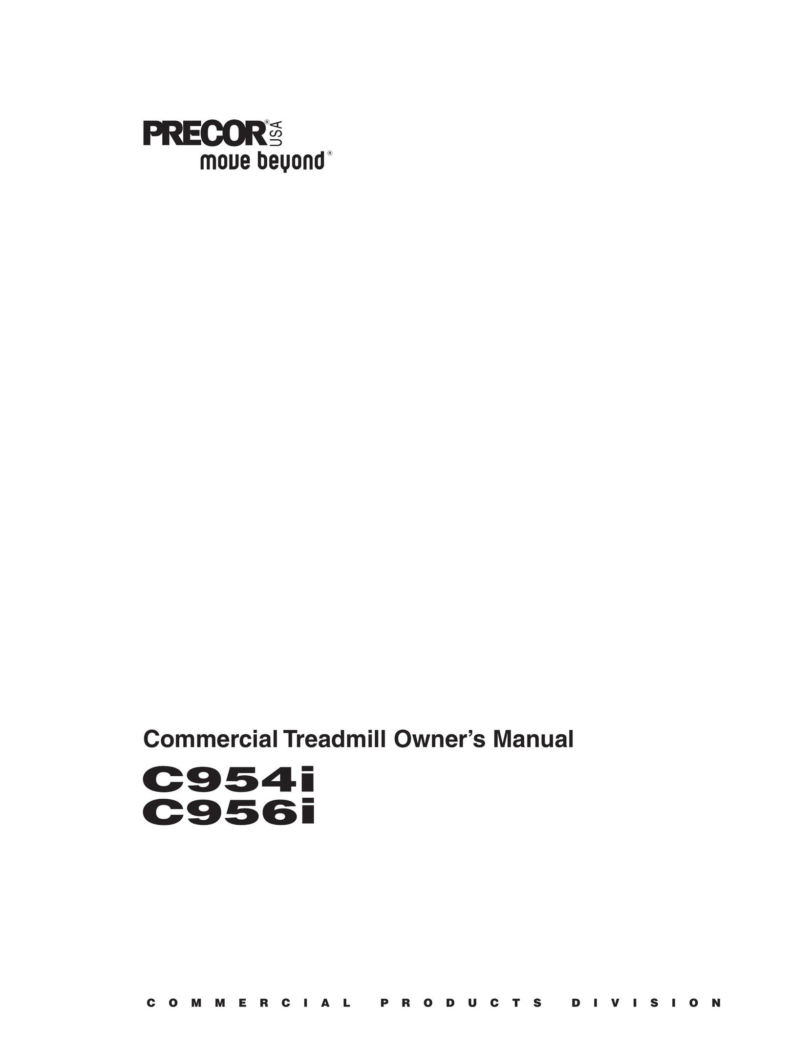 Precor C956i Treadmill User Manual