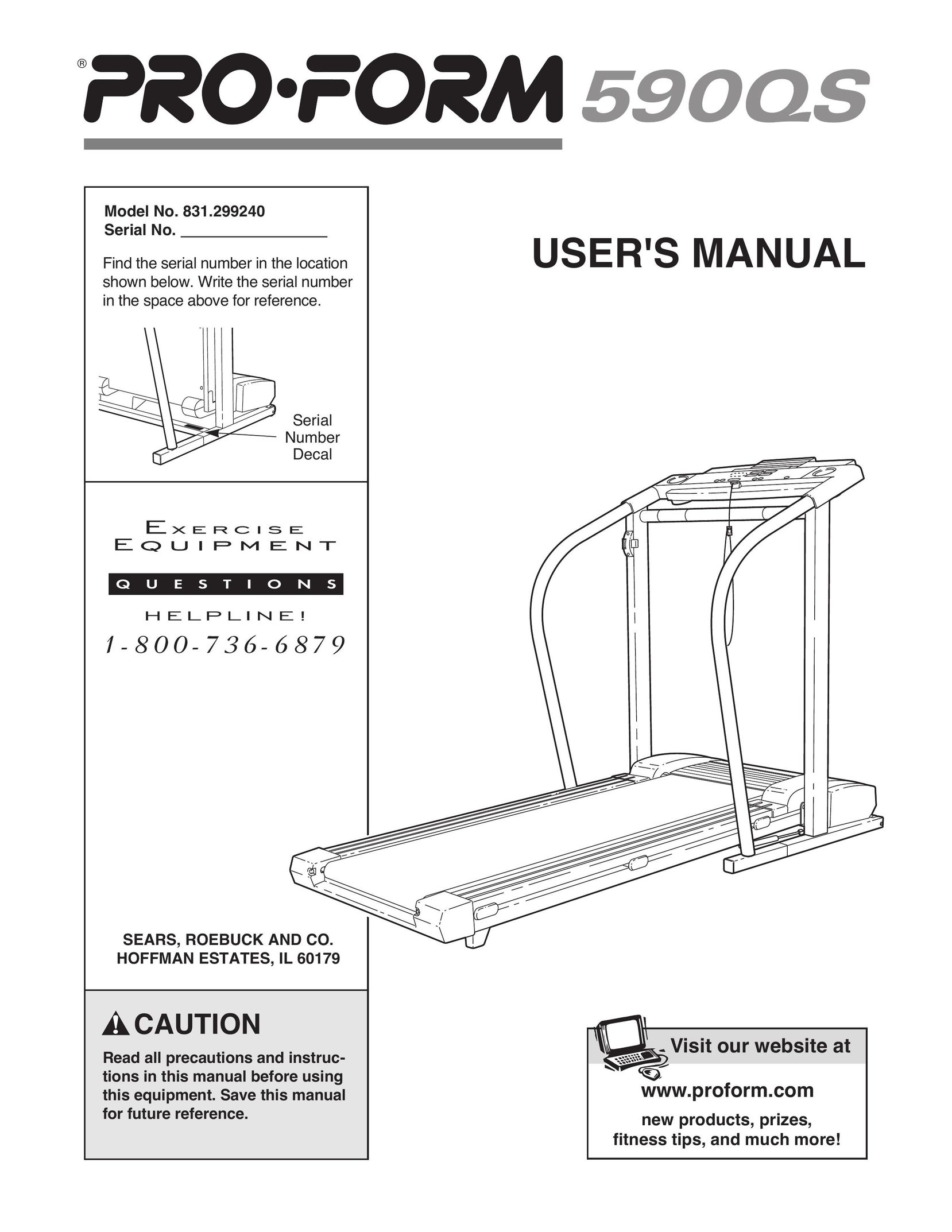 ProForm 590 QS Treadmill User Manual
