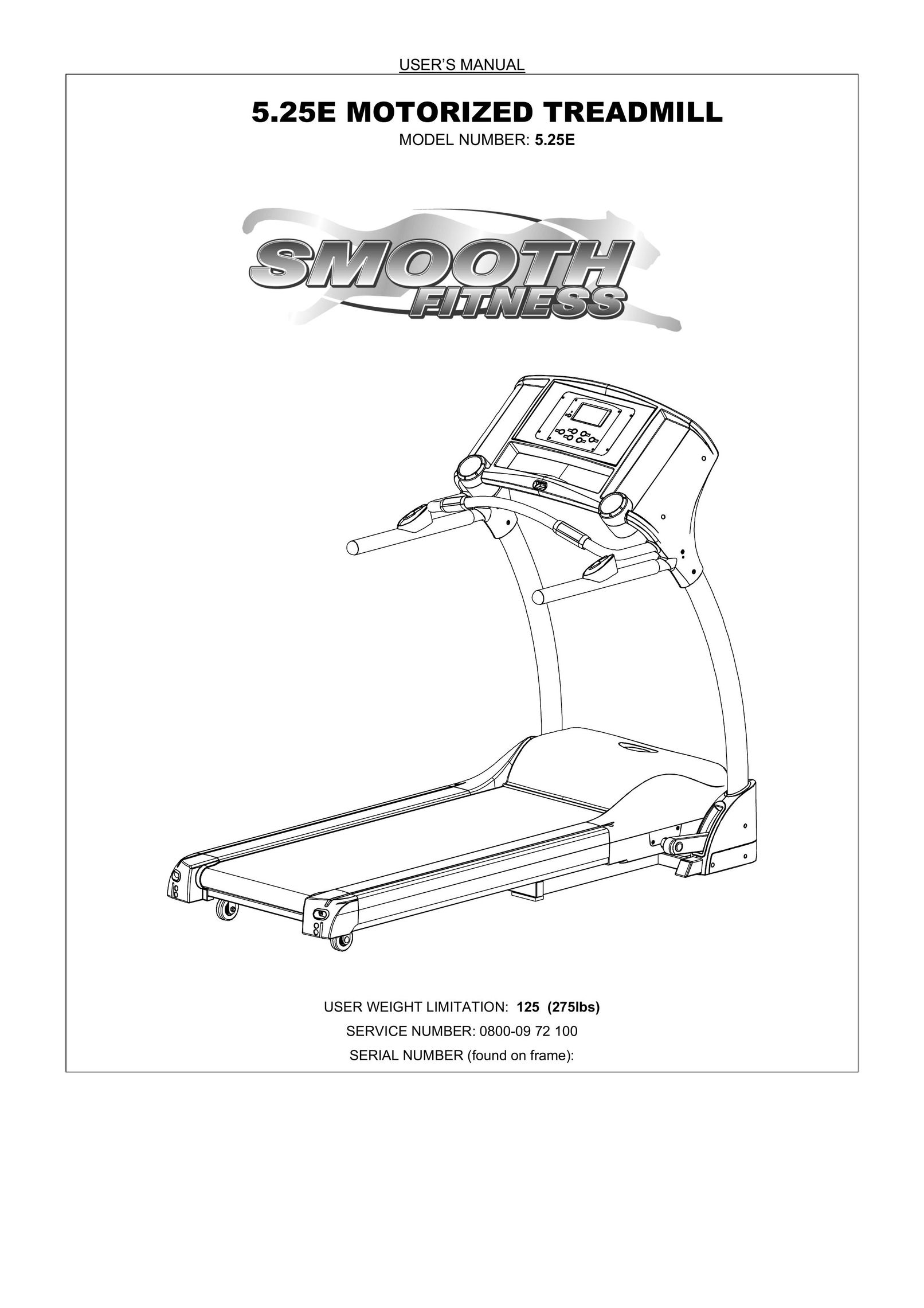 Smooth Fitness 5.25E Treadmill User Manual