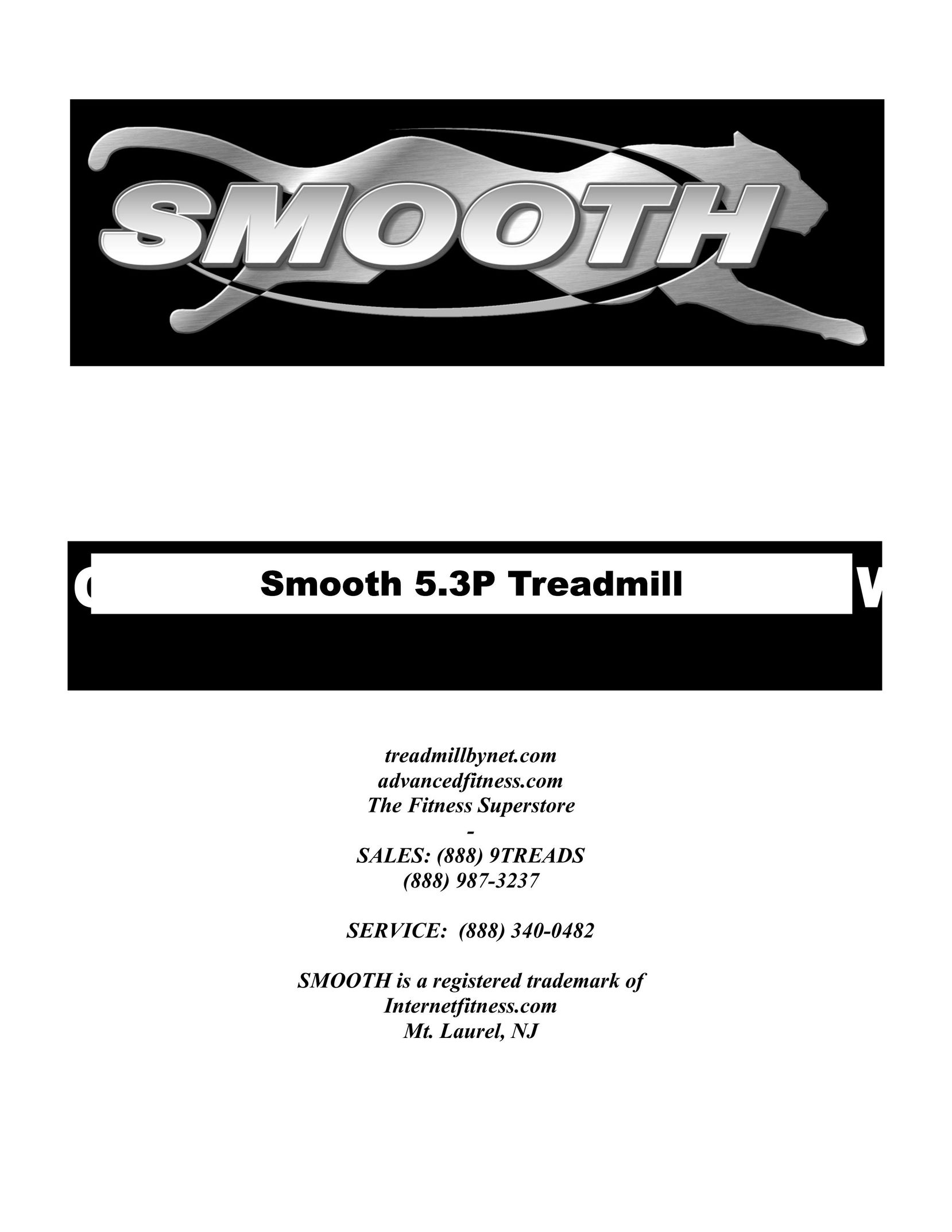Smooth Fitness 5.3P Treadmill User Manual