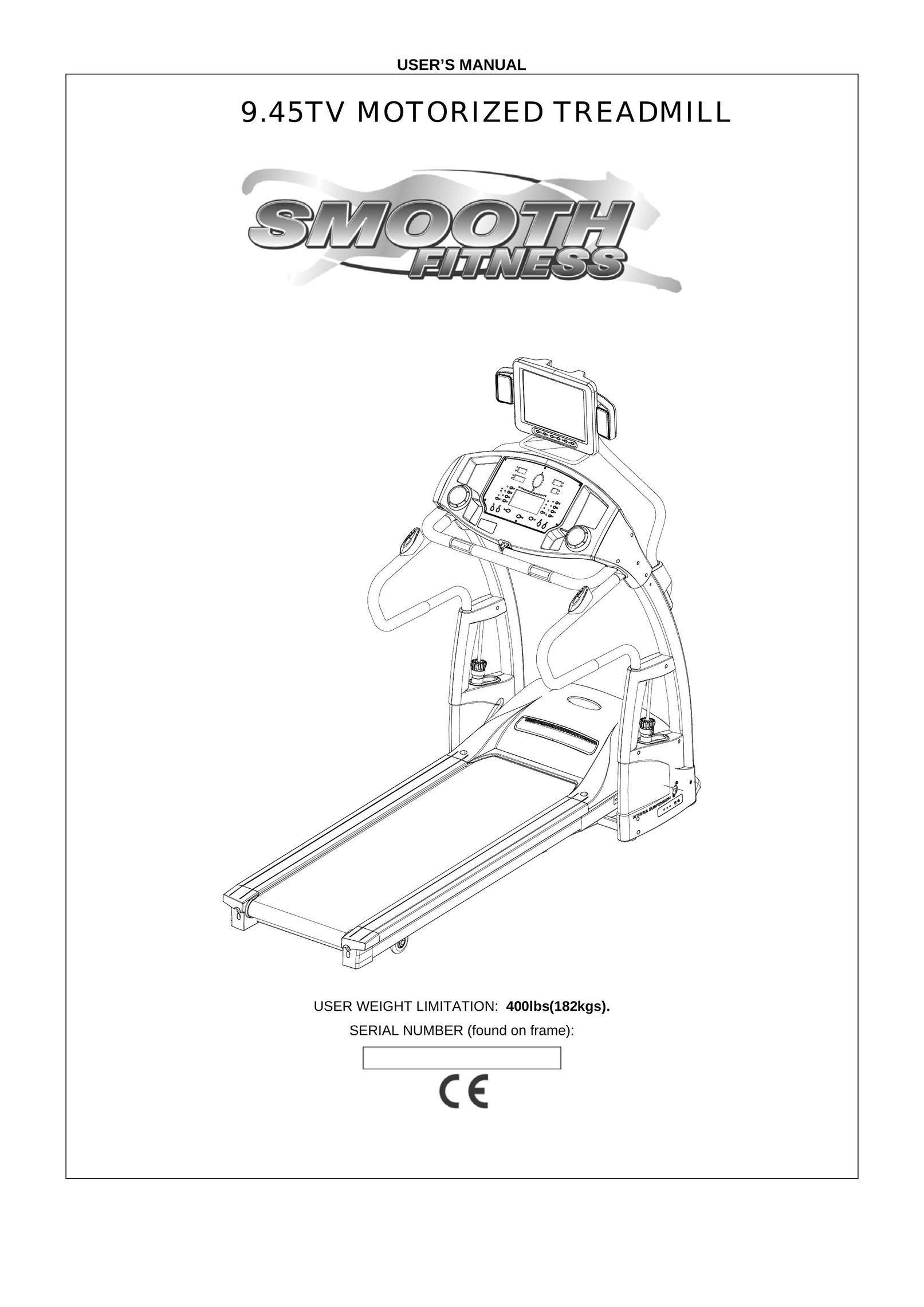 Smooth Fitness 9.45TV Treadmill User Manual