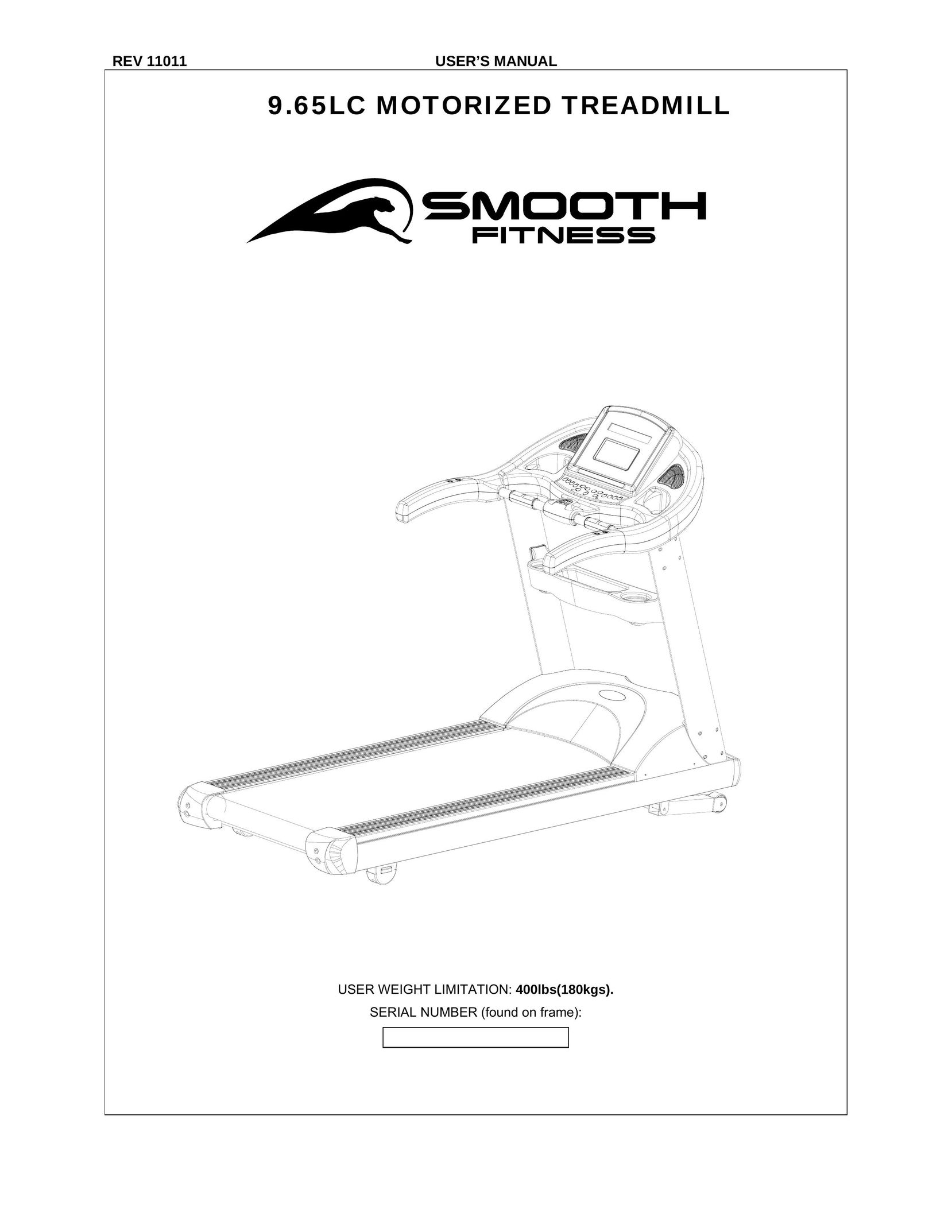 Smooth Fitness 9.65LC Treadmill User Manual