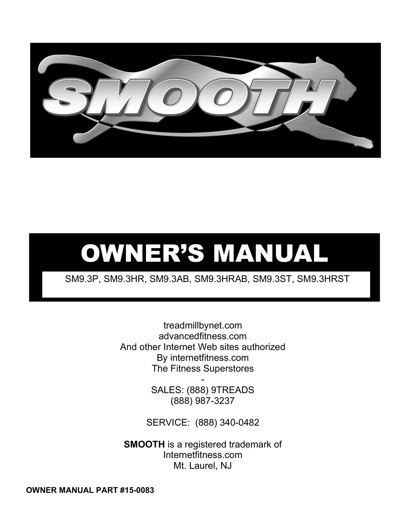 Smooth Fitness SM9.3AB Treadmill User Manual
