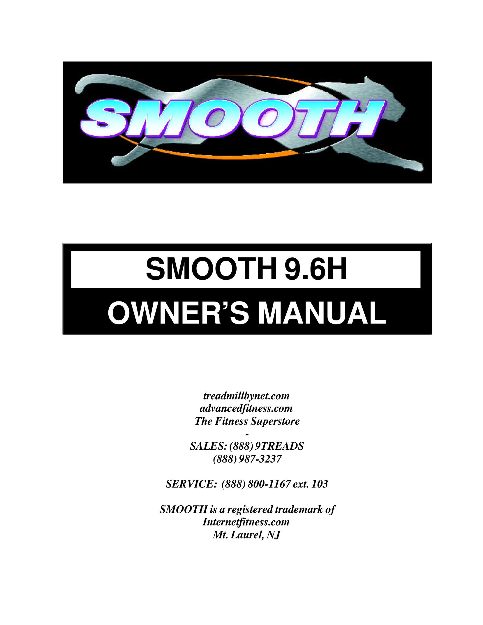 Smooth Fitness SMOOTH 9.6H Treadmill User Manual