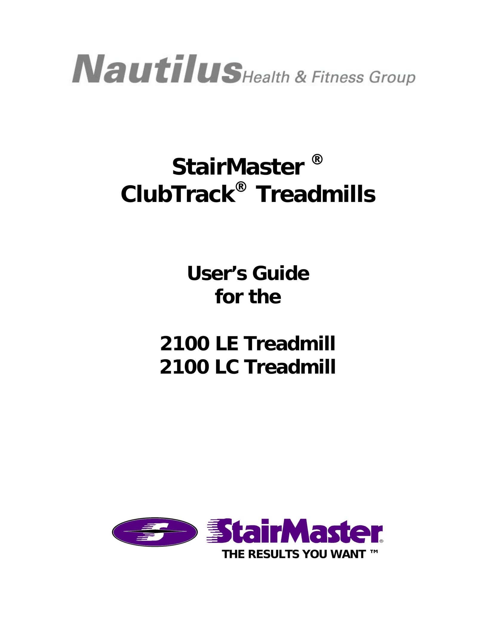 Stairmaster 2100 LC Treadmill User Manual