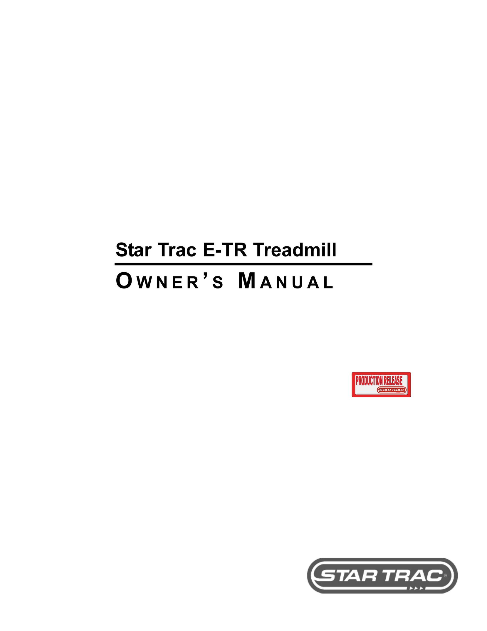 Star Trac E-TR Treadmill User Manual