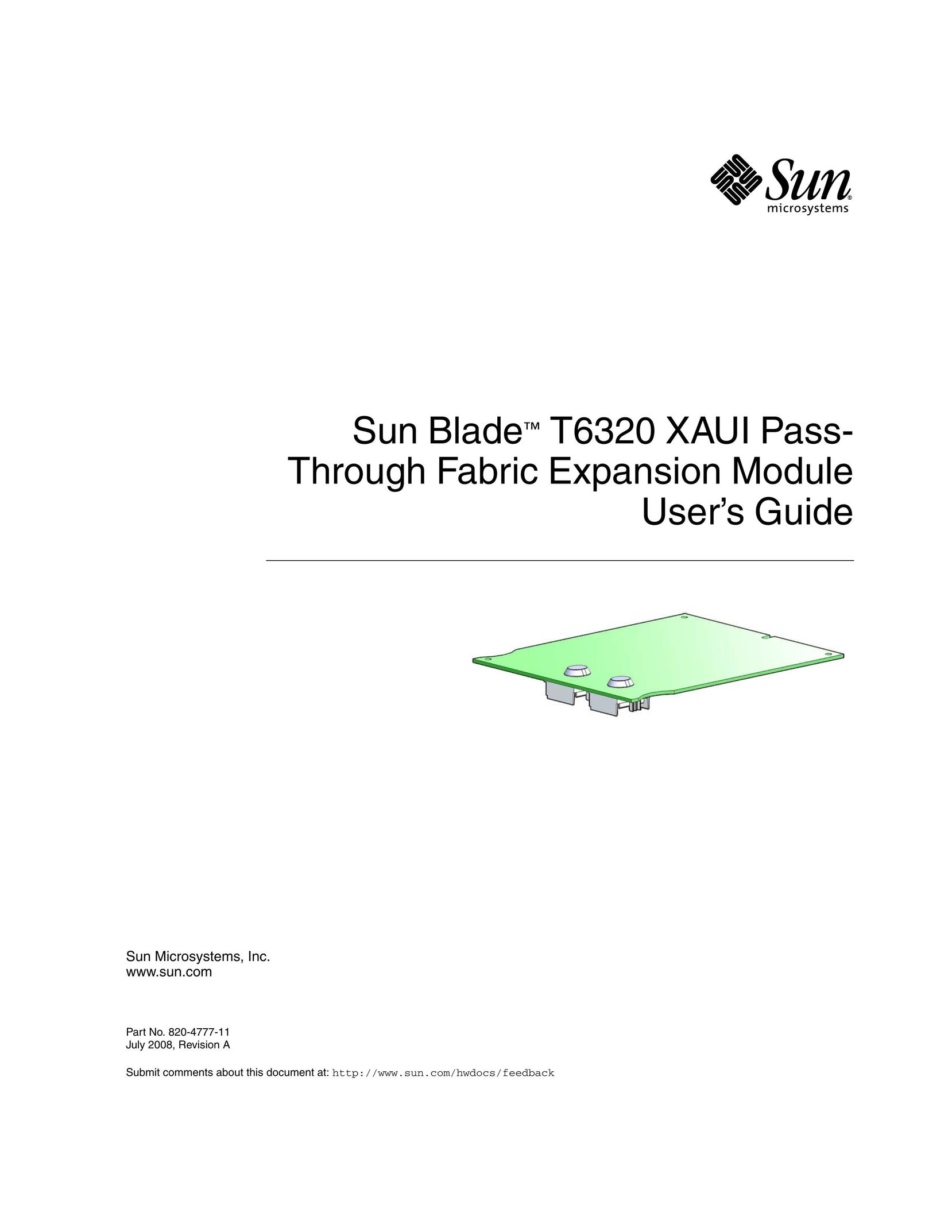 Sun Microsystems T6320 Treadmill User Manual