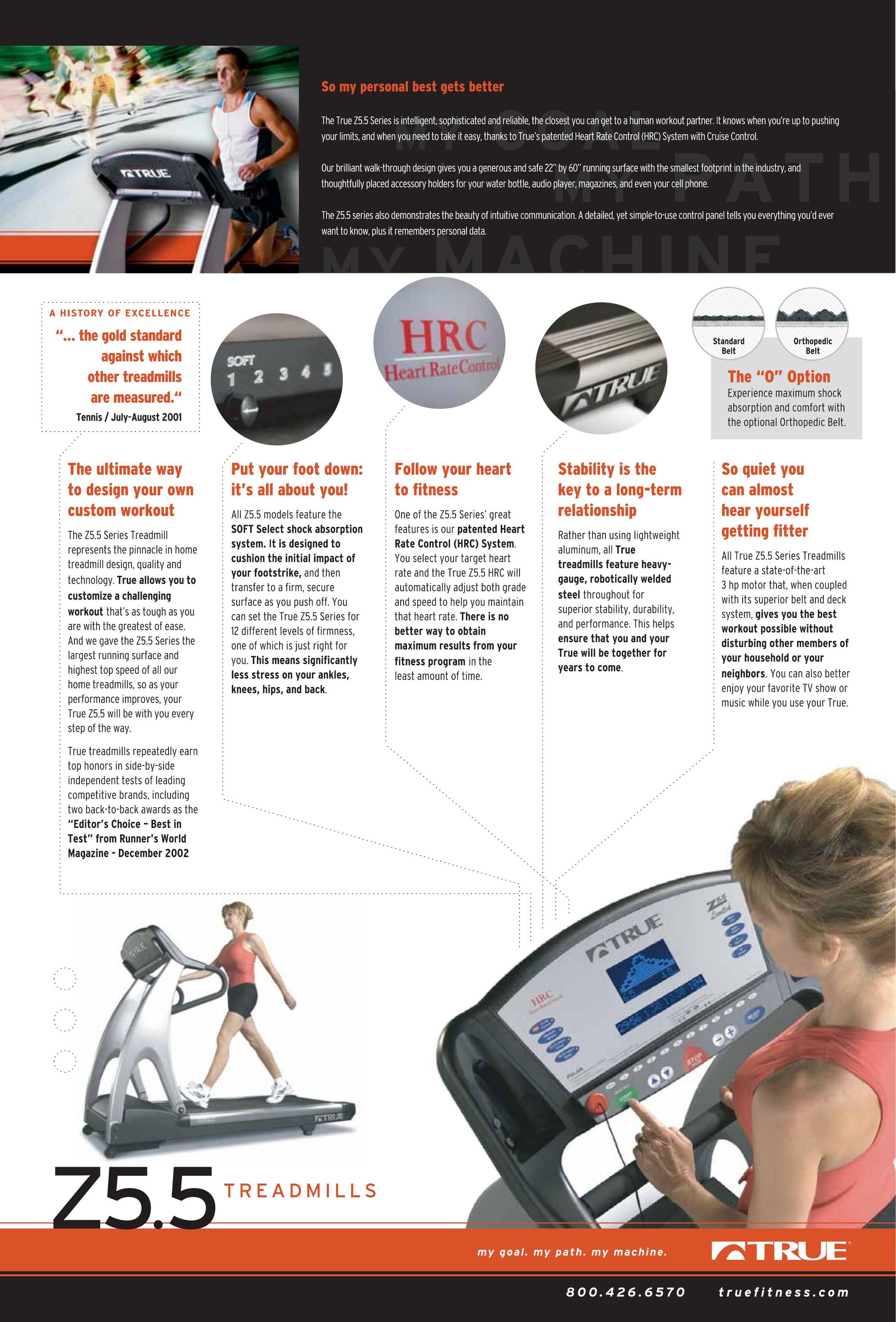 True Fitness Z5.5 HRC Treadmill User Manual