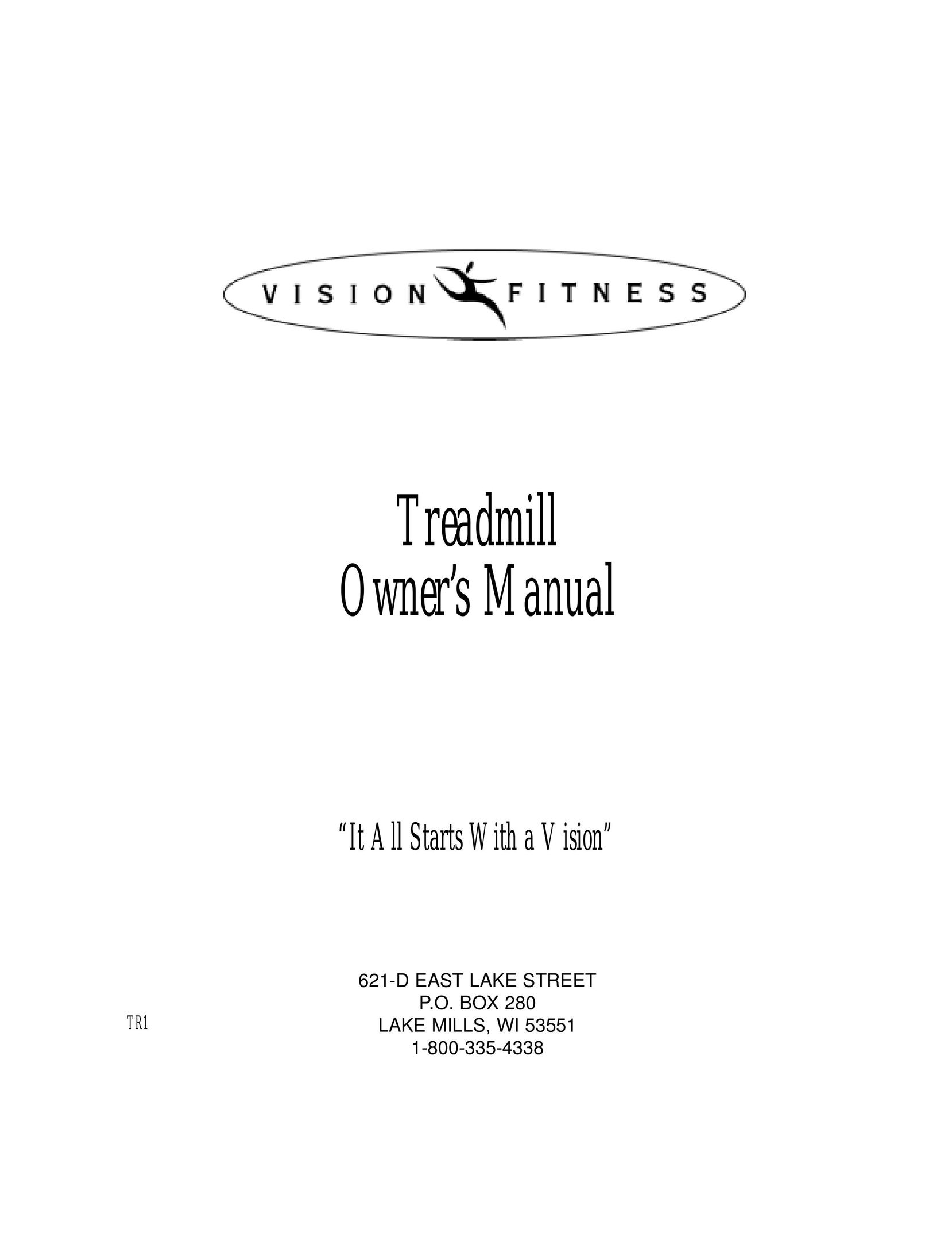 Vision Fitness T8900 Treadmill User Manual