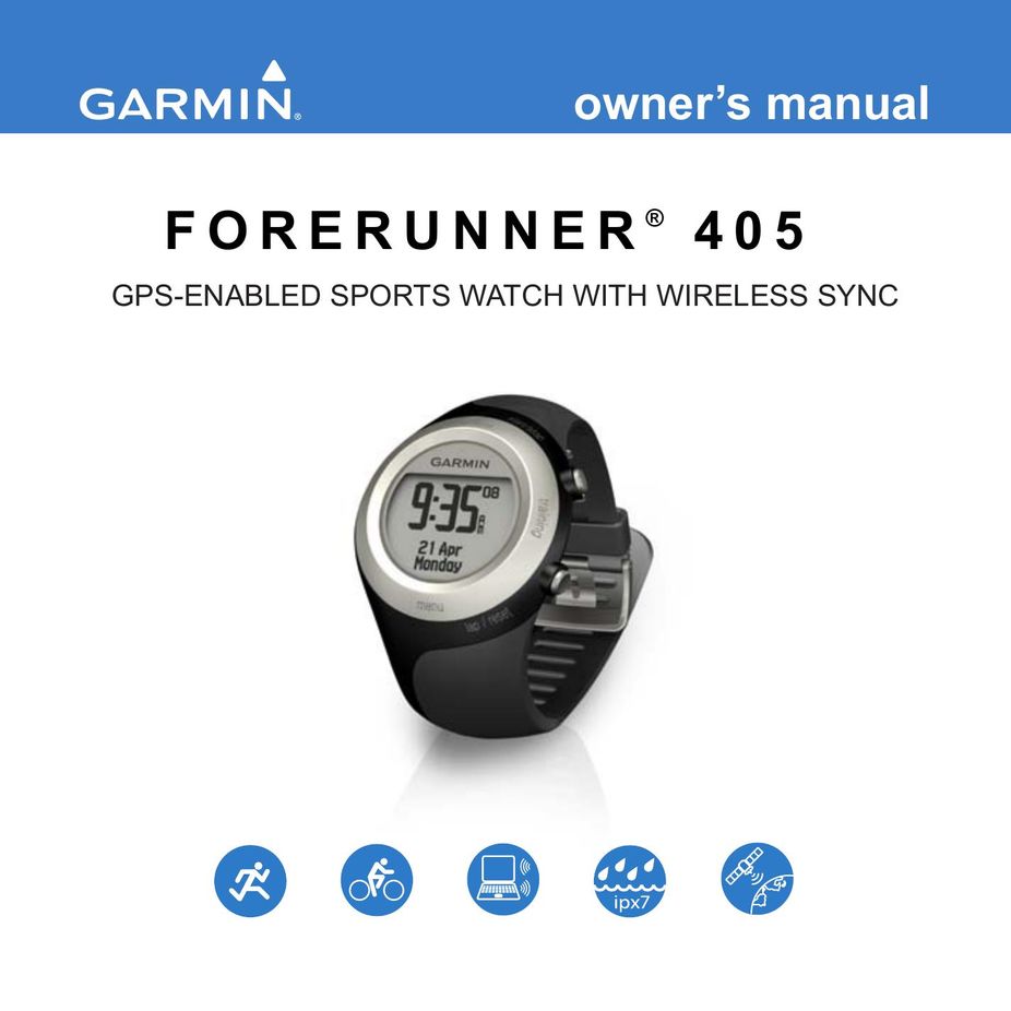 Garmin 405 Watch User Manual