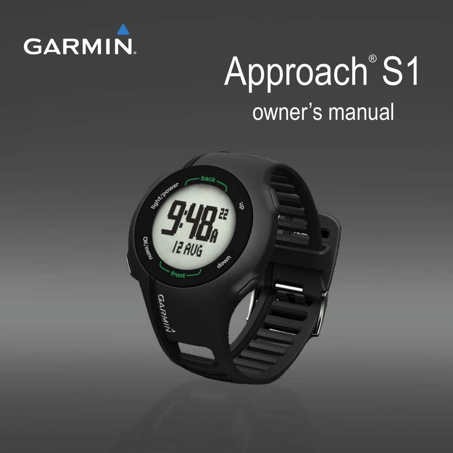 Garmin S1 Watch User Manual