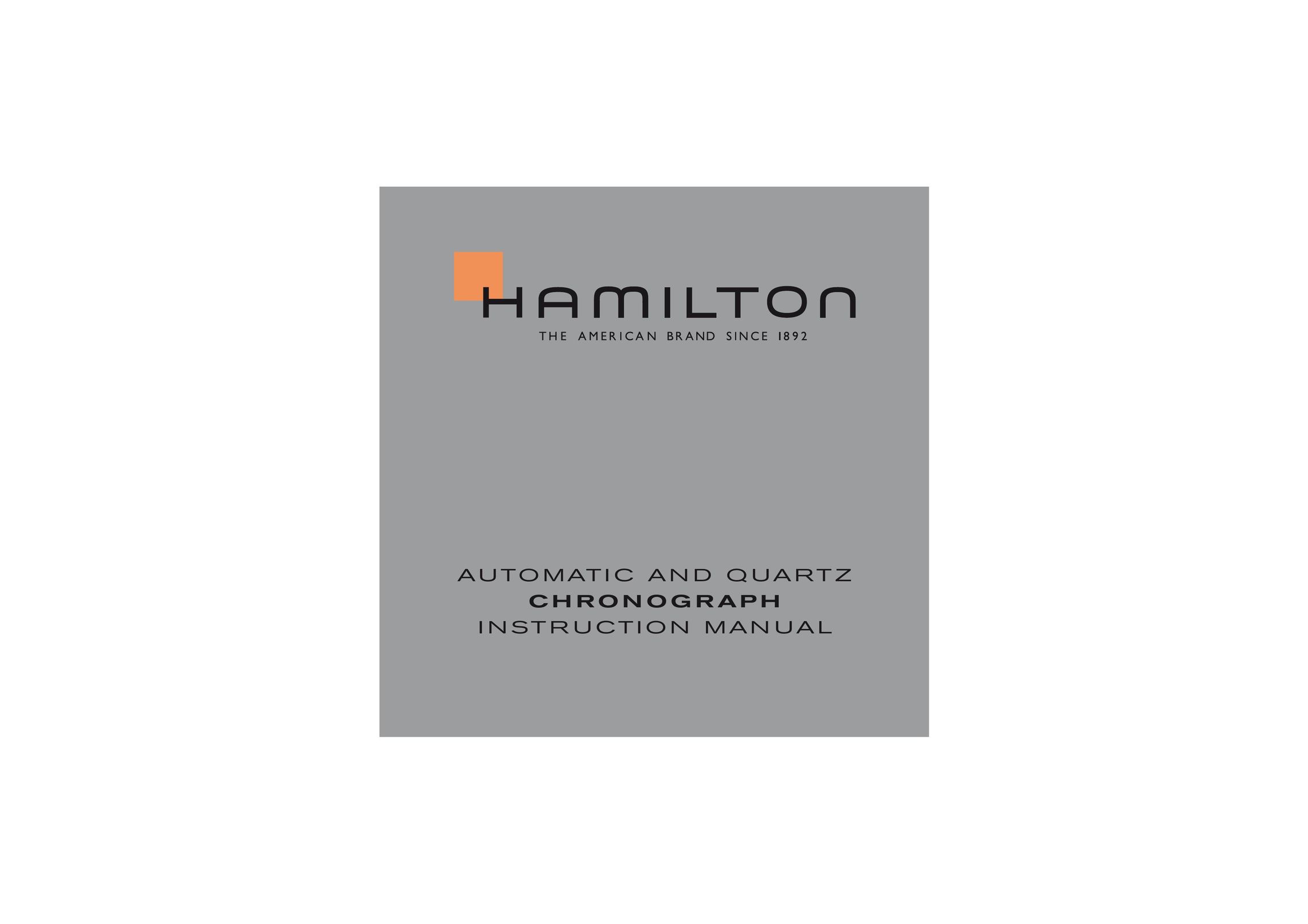 Hamilton Watch Automatic and Quartz Chronograph Watch User Manual