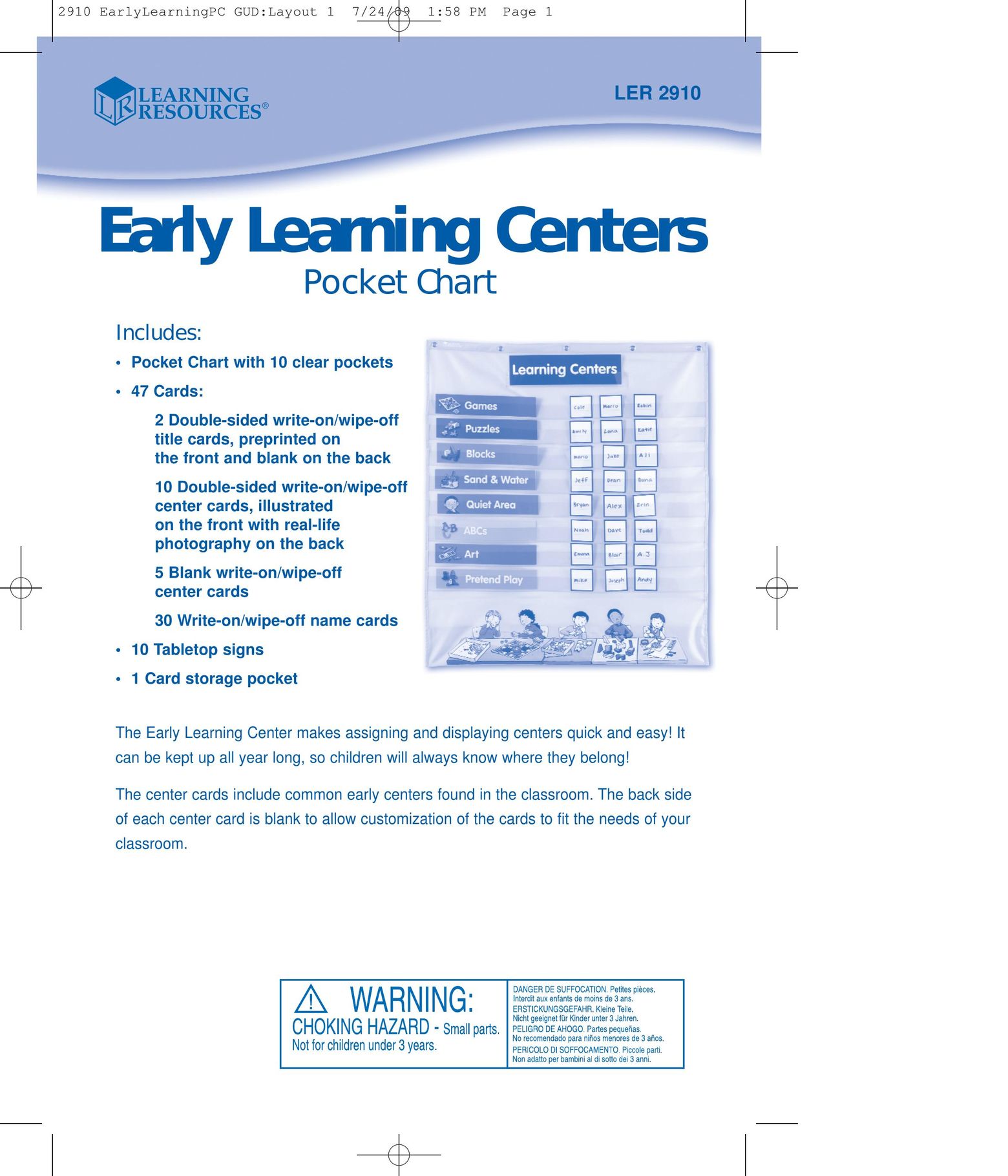Learning Resources LER 2910 Watch User Manual