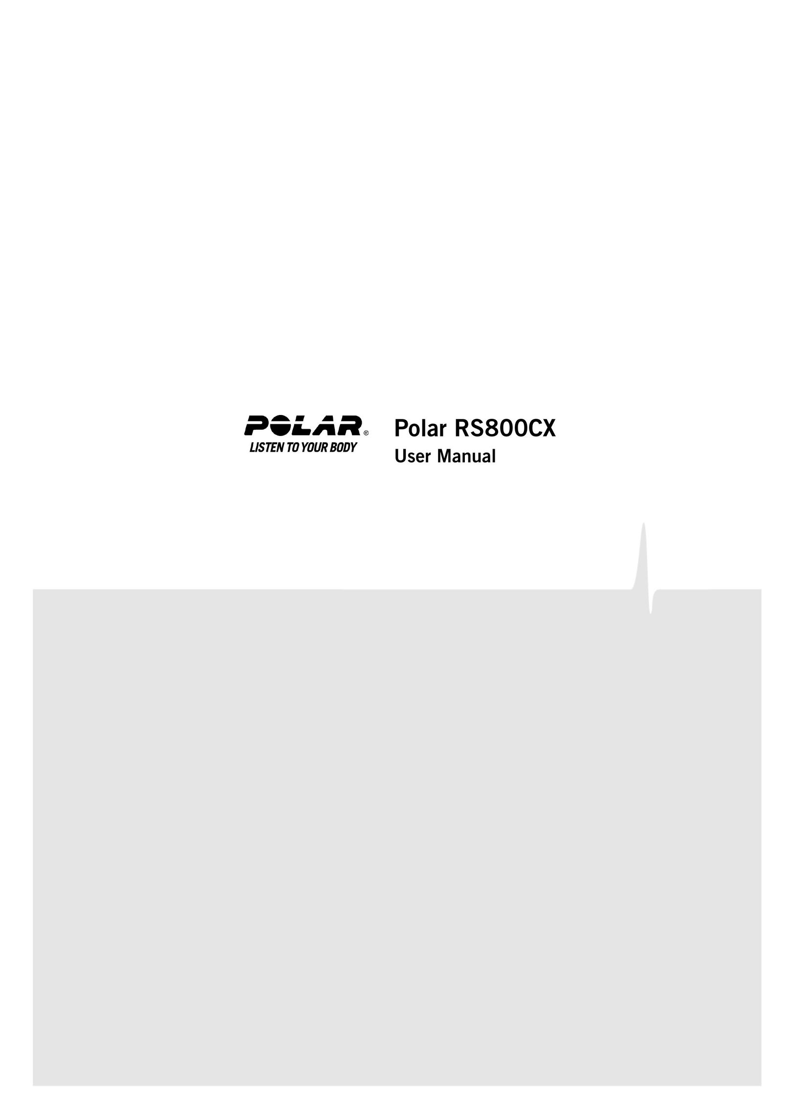 Polar RS800CX Watch User Manual