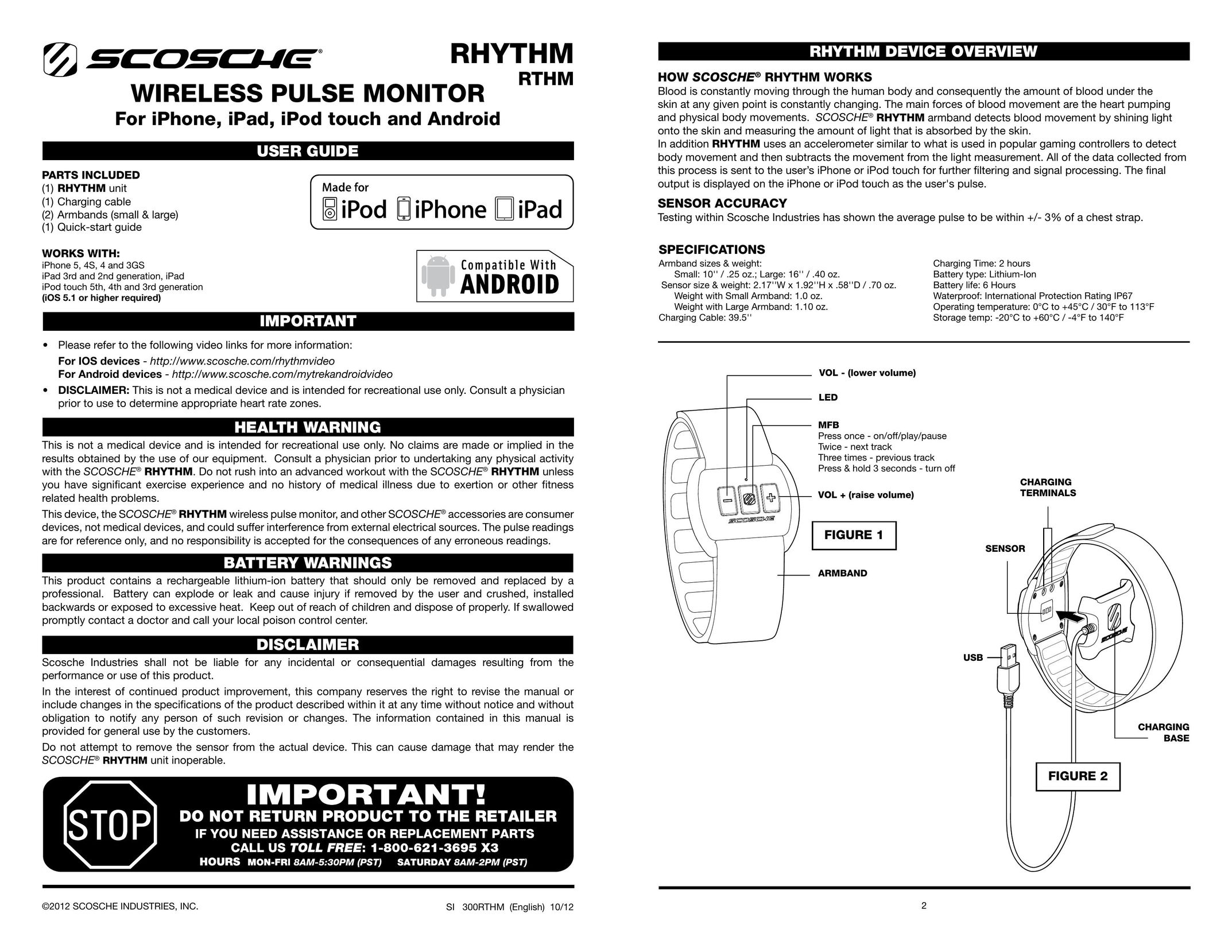 Scosche Industries 0265IPTM Watch User Manual