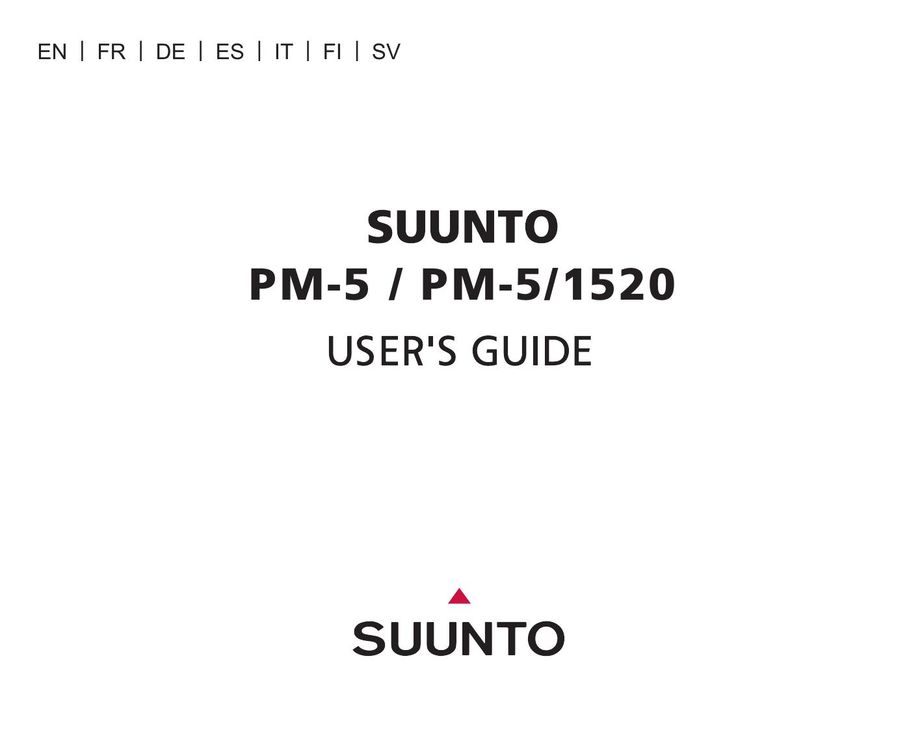 Suunto PM5 Watch User Manual