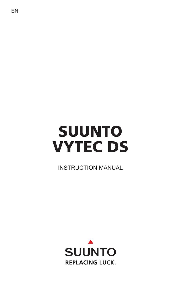 Suunto VYTEC DS Watch User Manual