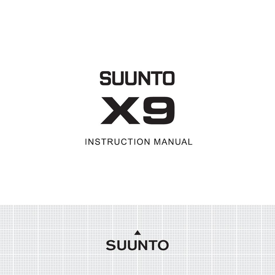 Suunto X9_en. Watch User Manual