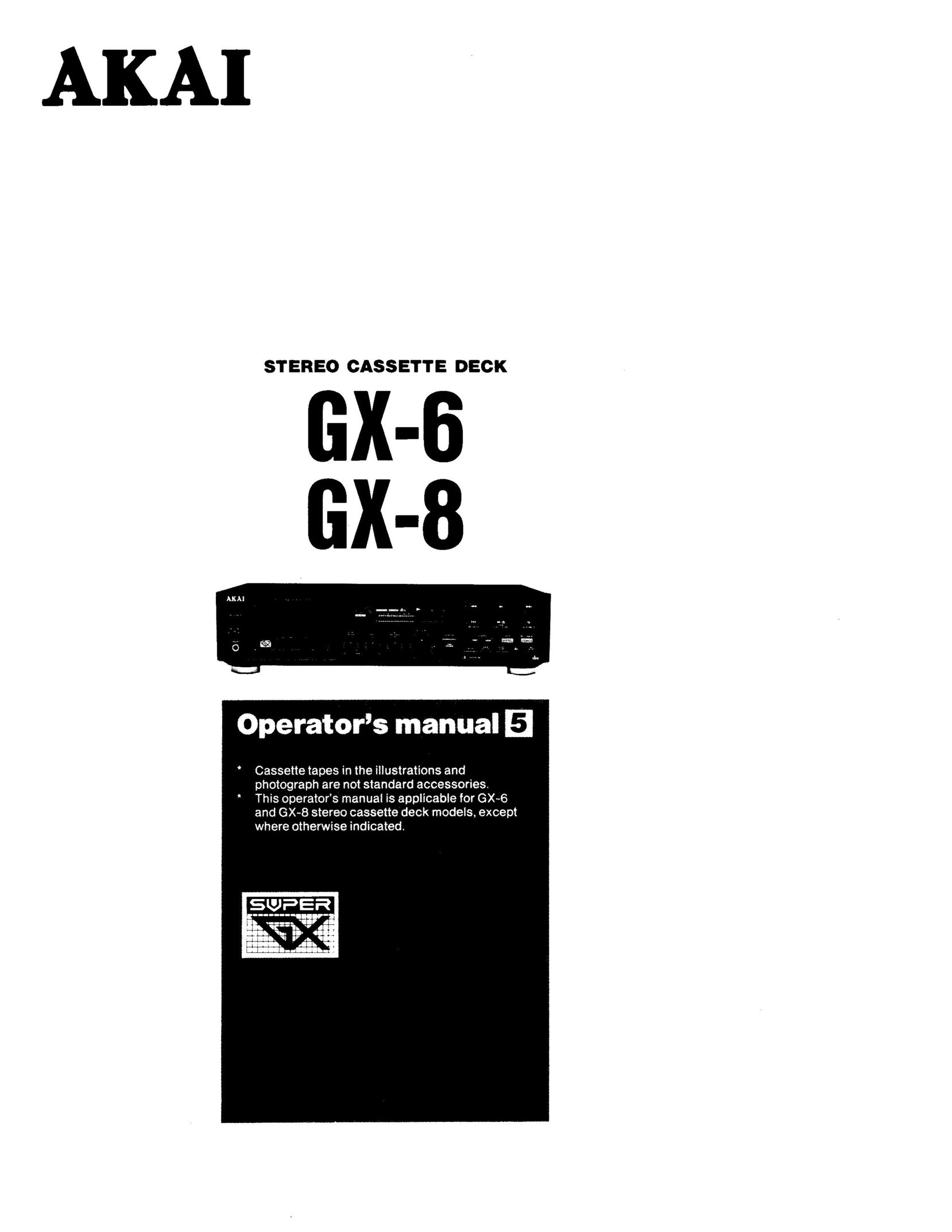 Akai GX-6 Cassette Player User Manual