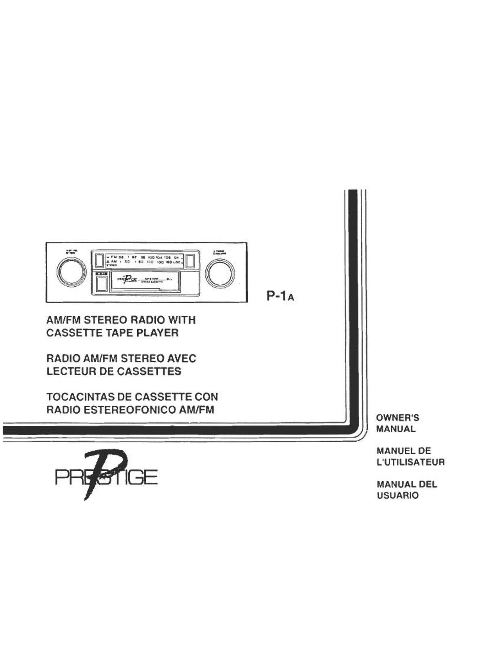 Audiovox Cassette Player Cassette Player User Manual