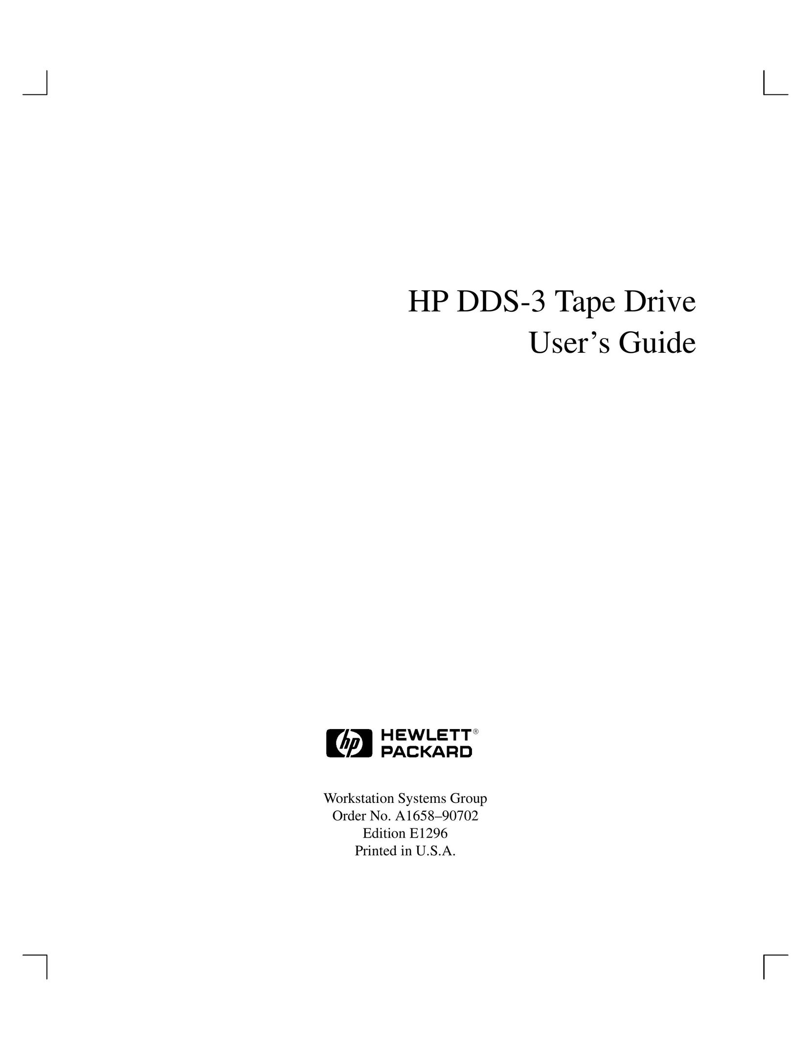 HP (Hewlett-Packard) HP DDS-3 Cassette Player User Manual