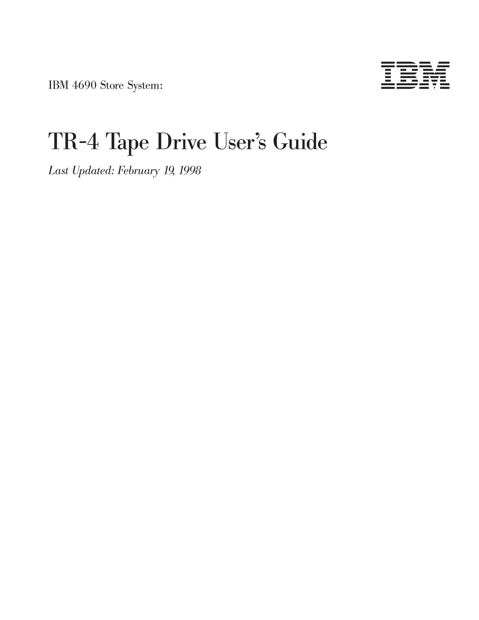 IBM 4690 Cassette Player User Manual
