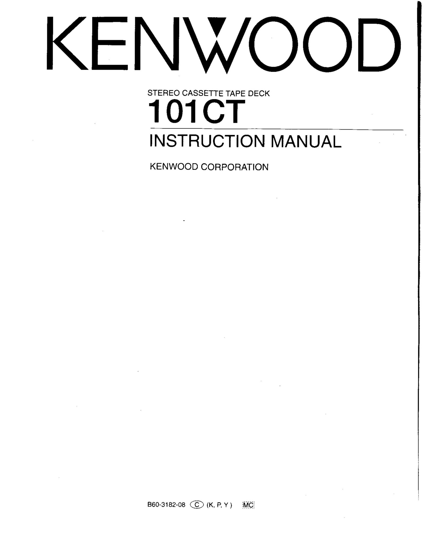Kenwood 74 Cassette Player User Manual