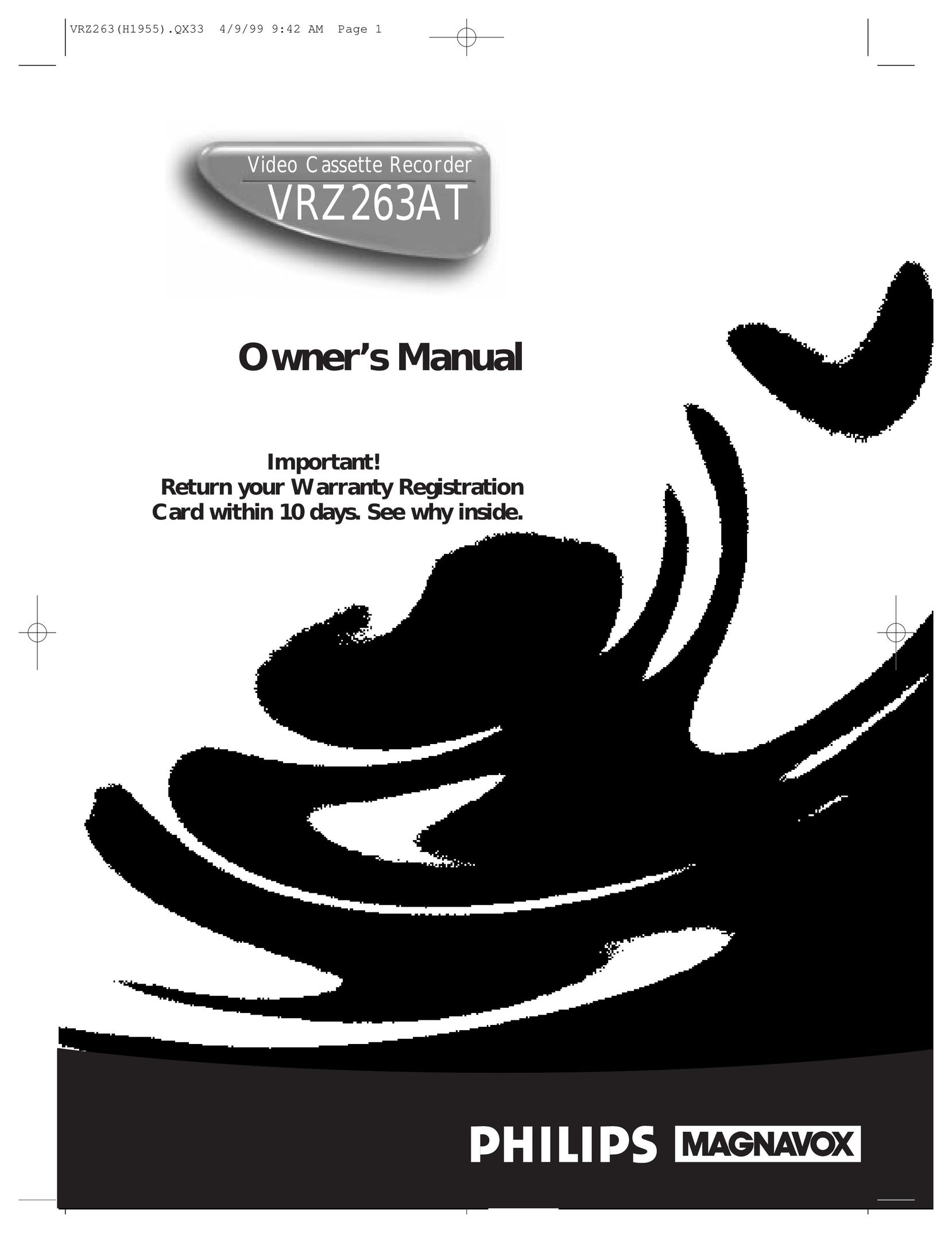 Magnavox VRZ263AT99 Cassette Player User Manual