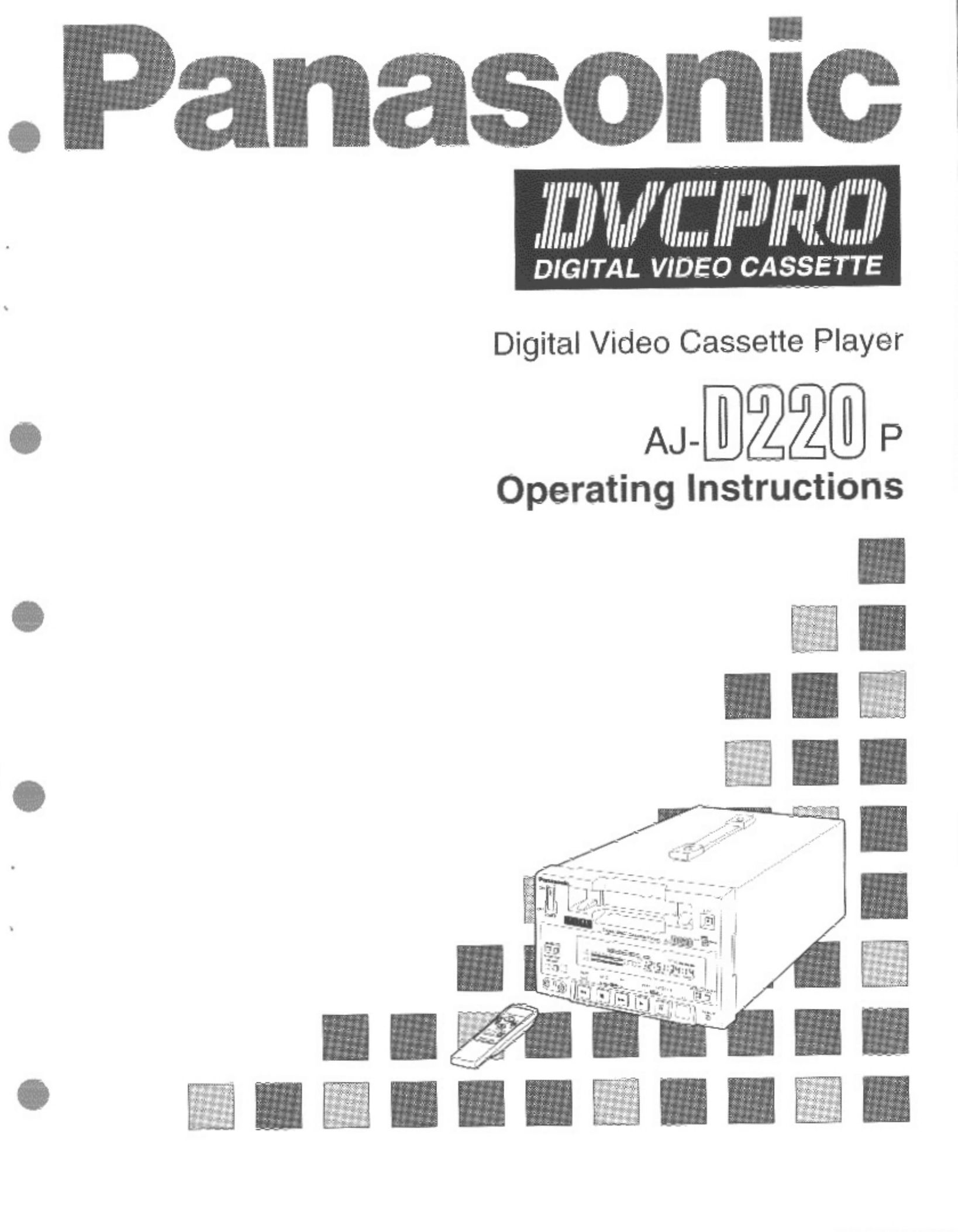 Panasonic AJ-D220 P Cassette Player User Manual