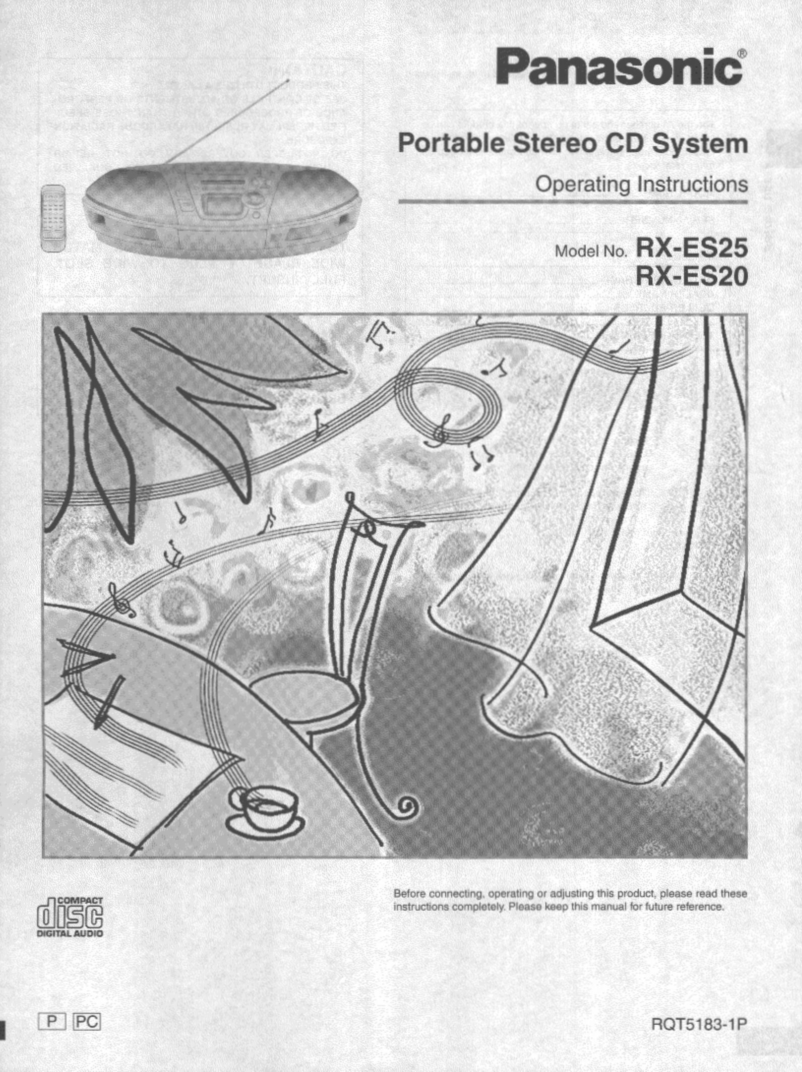 Panasonic RX-ES20 Cassette Player User Manual