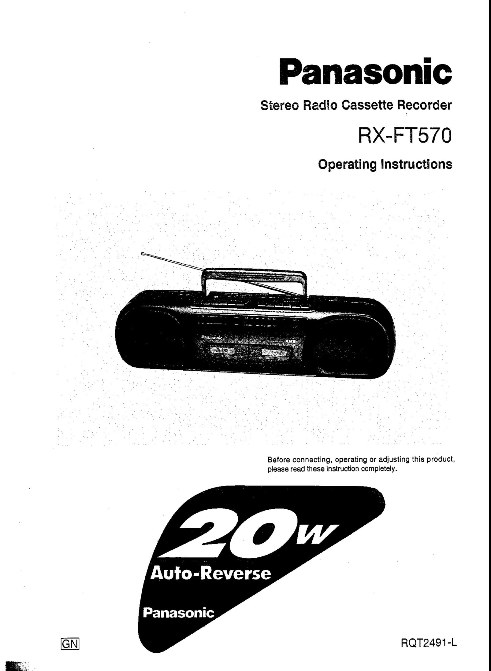 Panasonic RX-FT570 Cassette Player User Manual