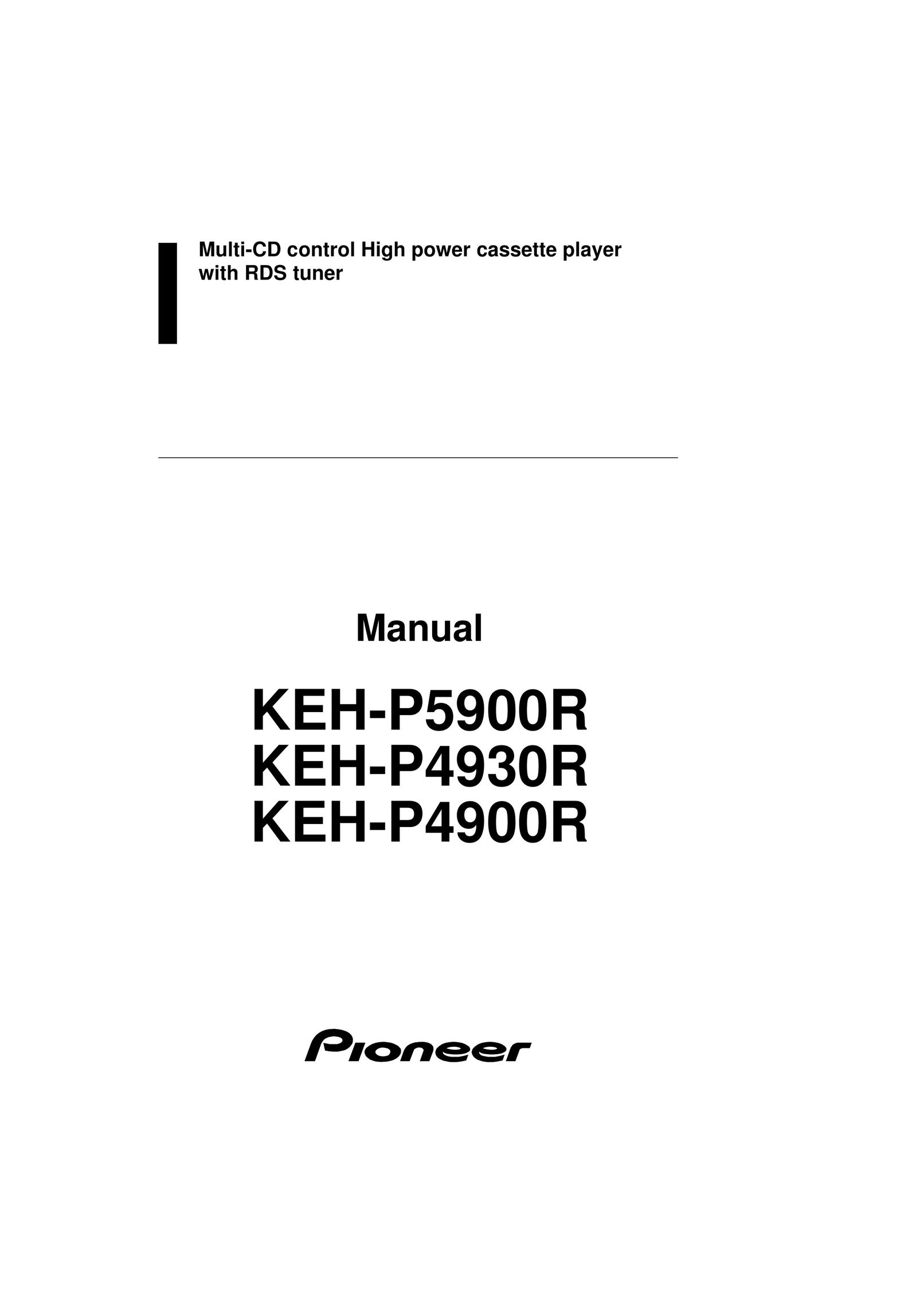 Pioneer KEH-P5900R Cassette Player User Manual