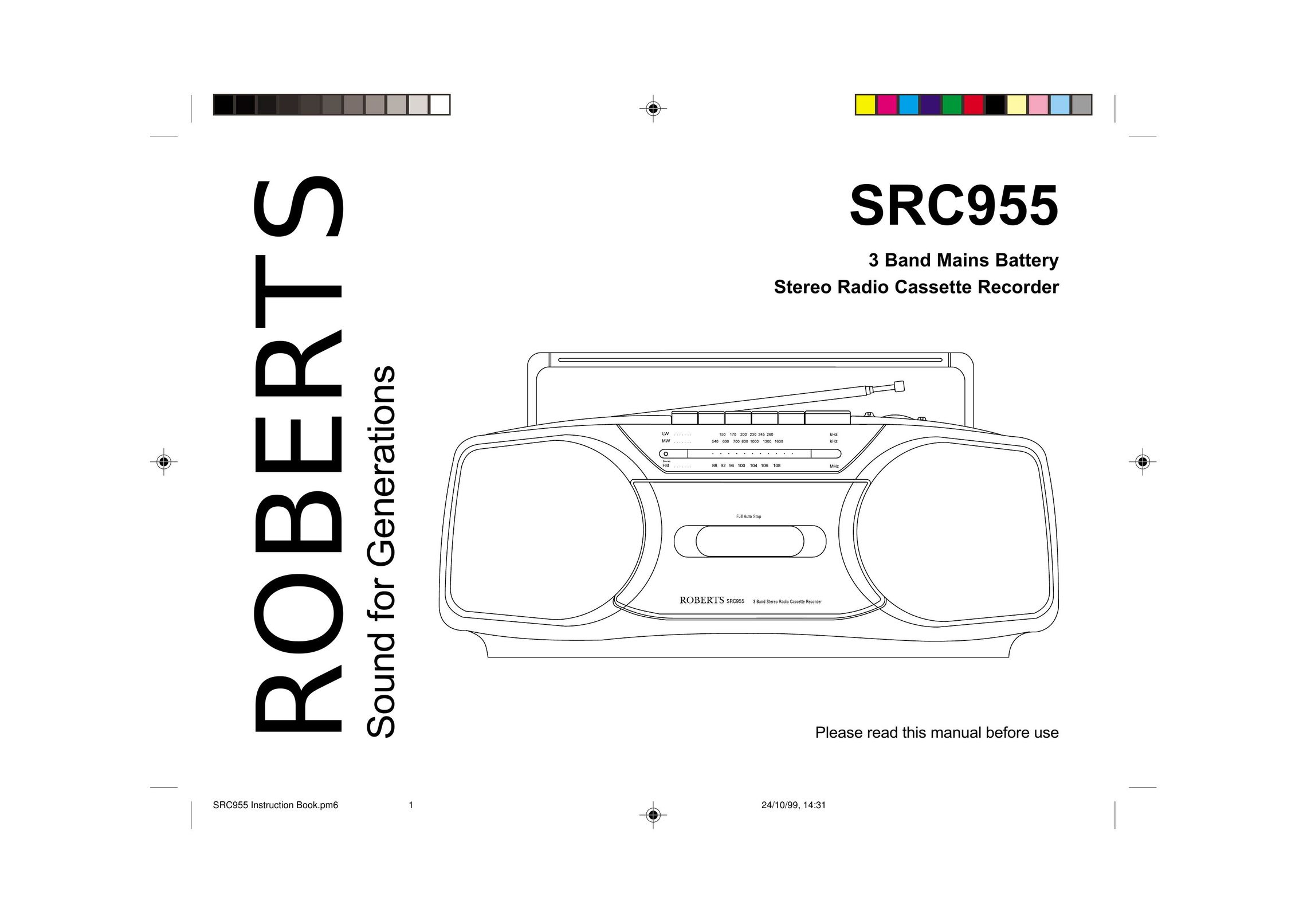 Roberts Radio SRC955 Cassette Player User Manual