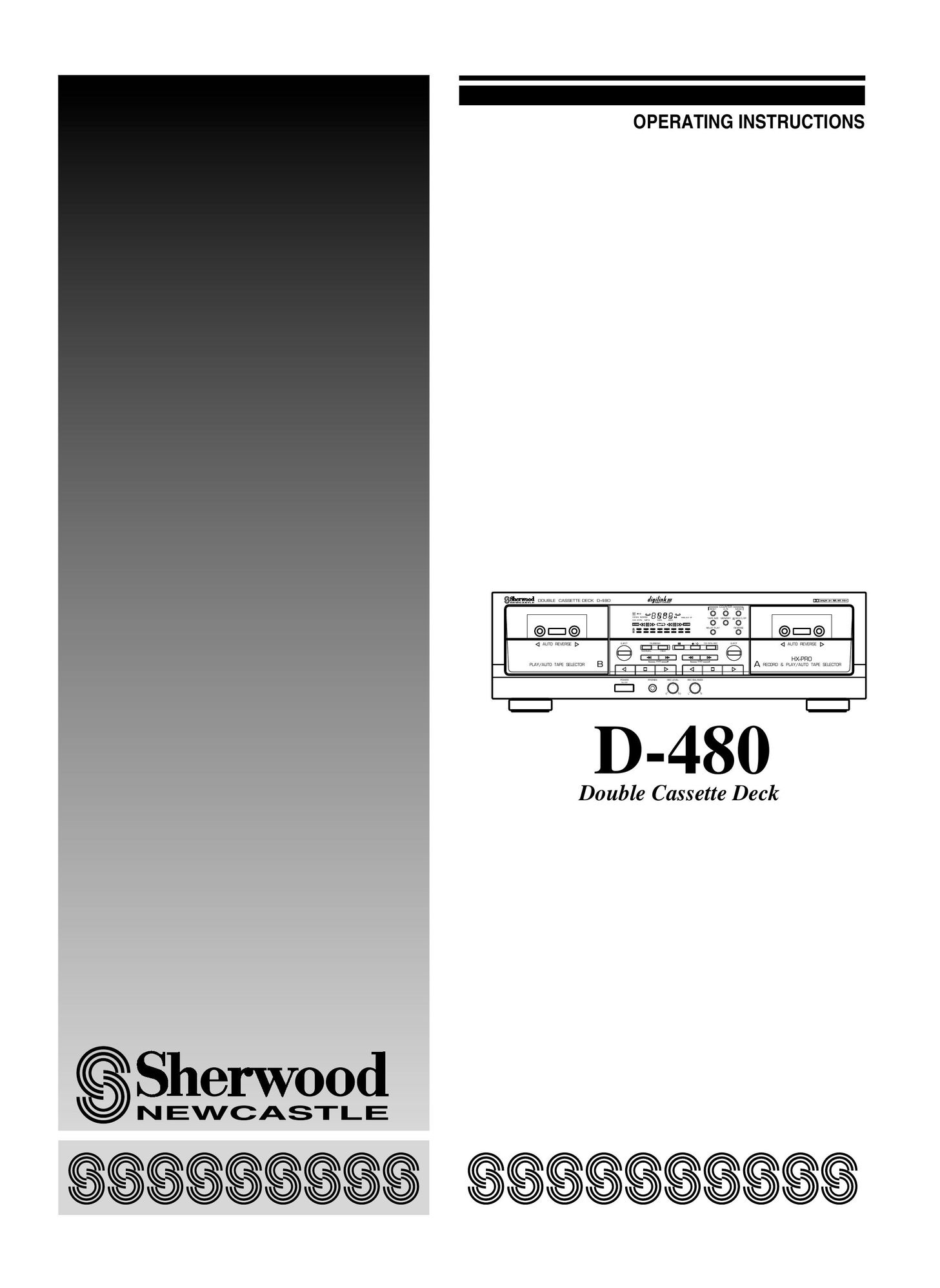 Sherwood D-480 Cassette Player User Manual