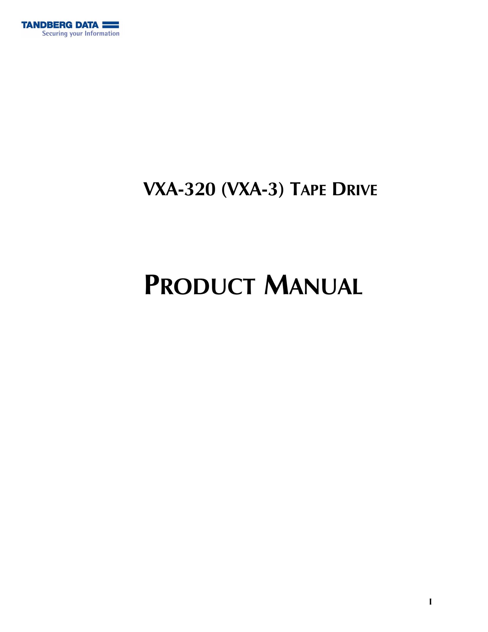 Tandberg Data VXA-320 (VXA-3) Cassette Player User Manual