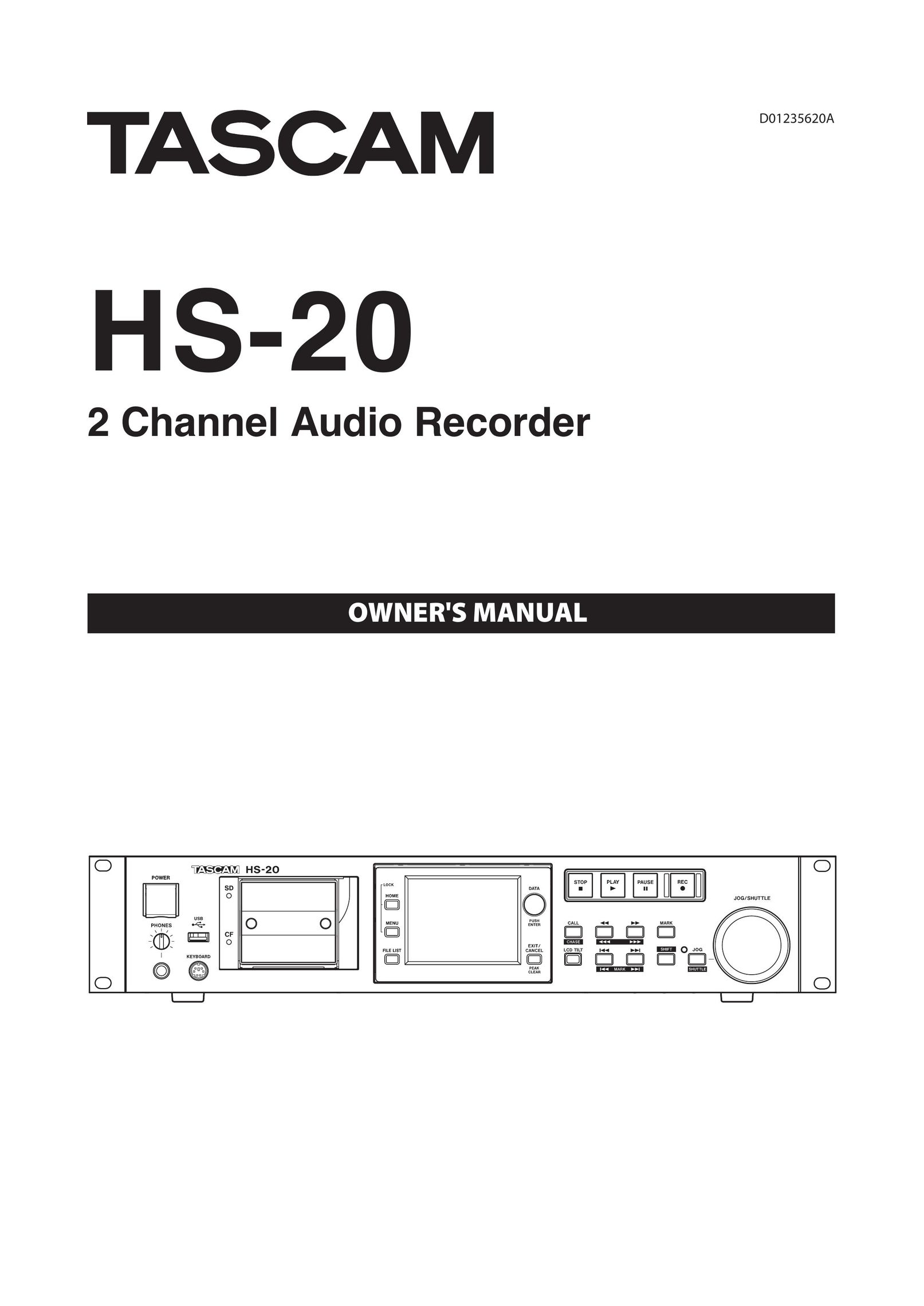 Tascam HS-20 Cassette Player User Manual
