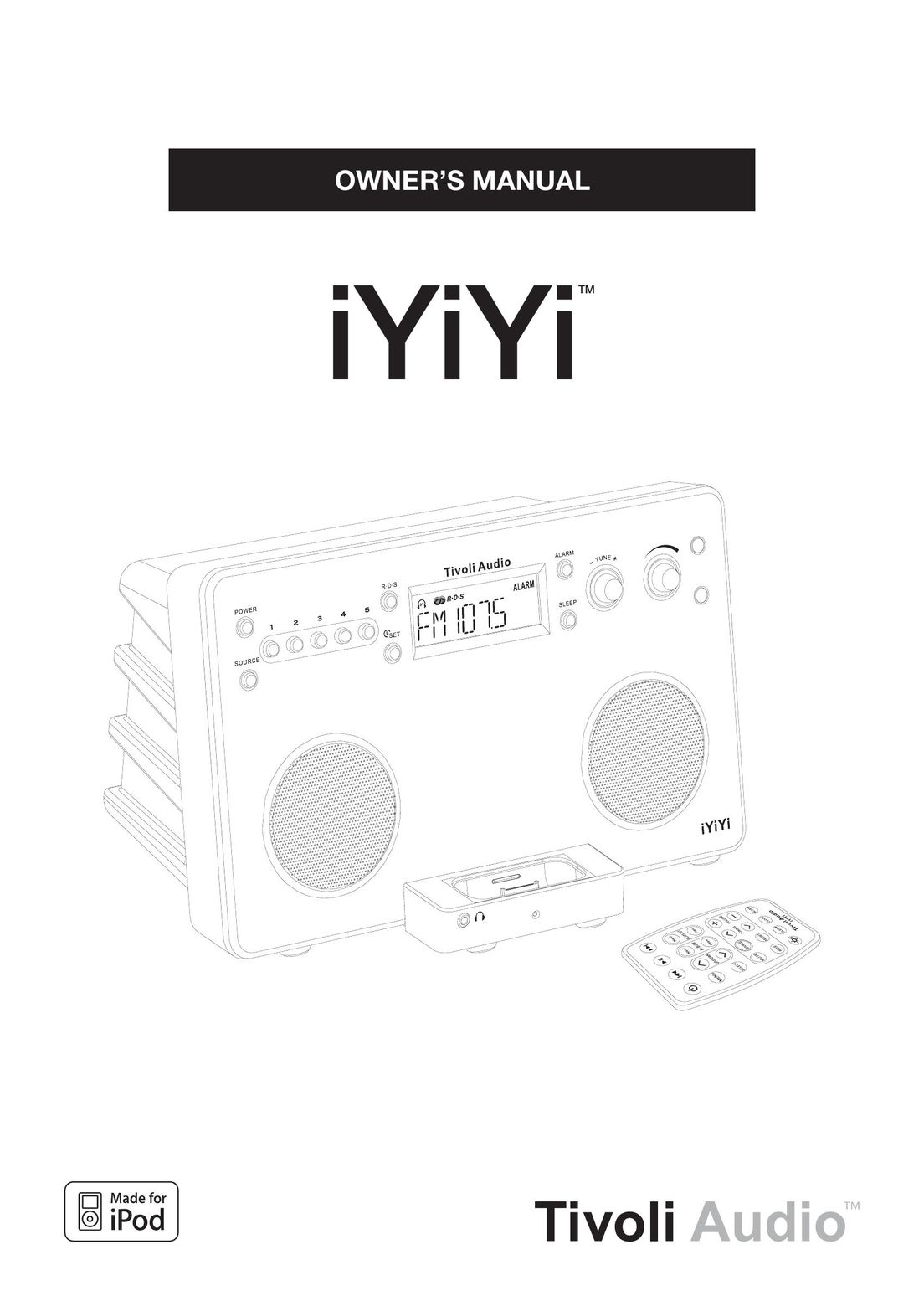 Tivoli Audio Sound System Cassette Player User Manual