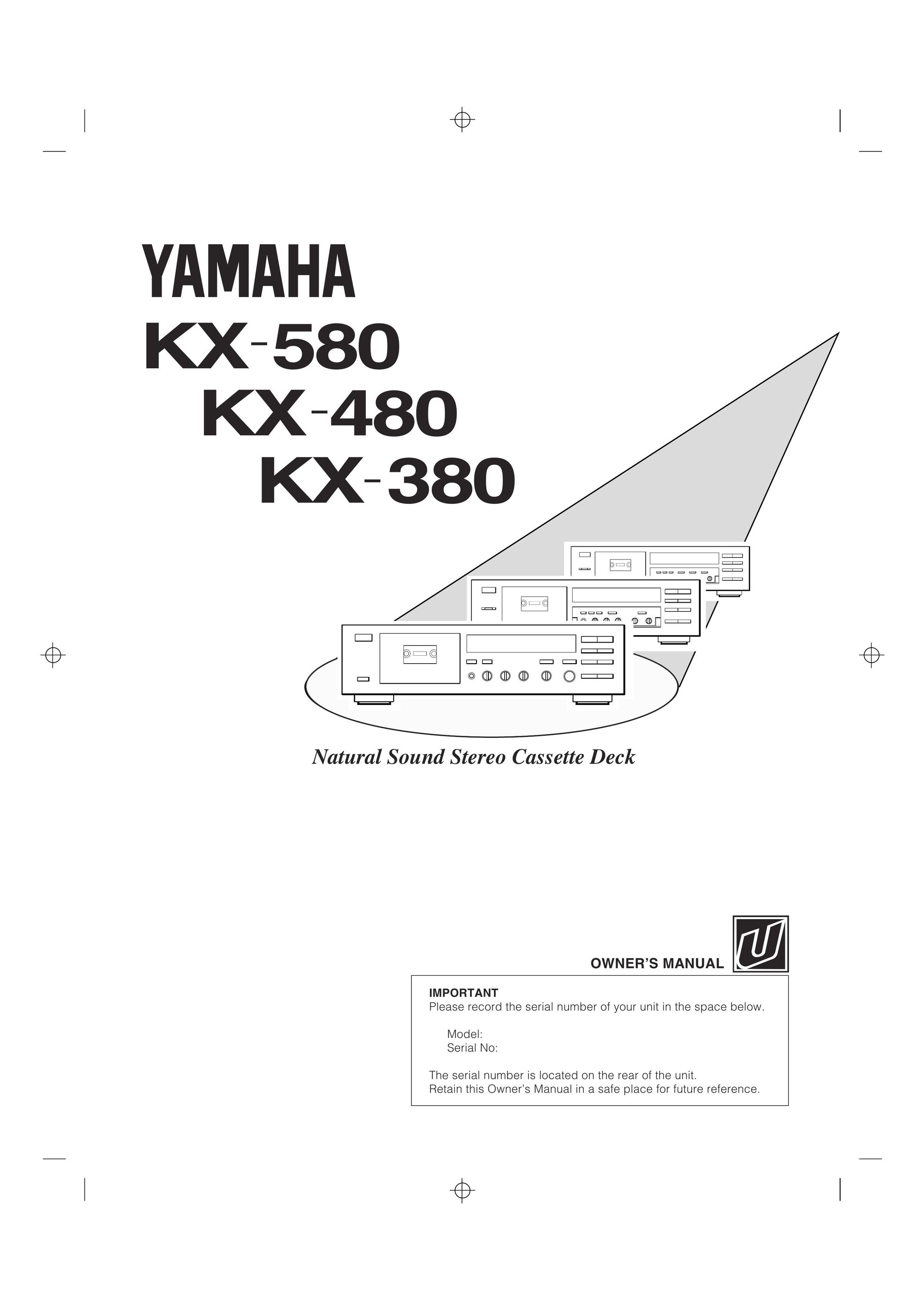 Yamaha KX 380 Cassette Player User Manual