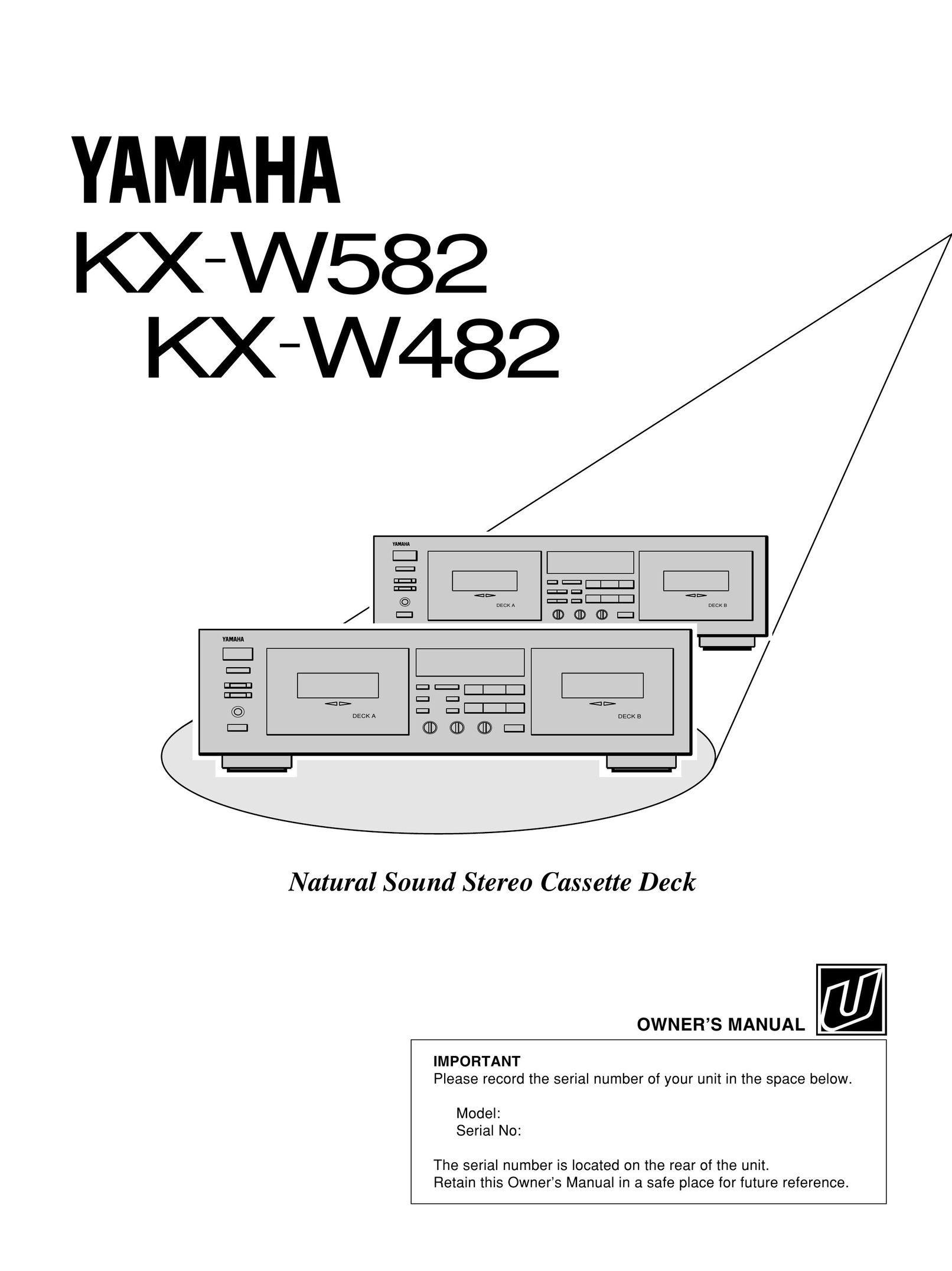 Yamaha KX W482 Cassette Player User Manual